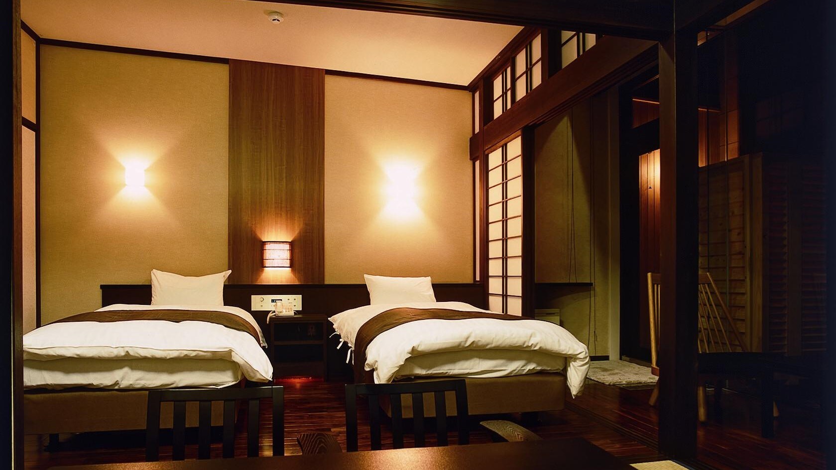 Guest room with open-air bath (Japanese and Western rooms)