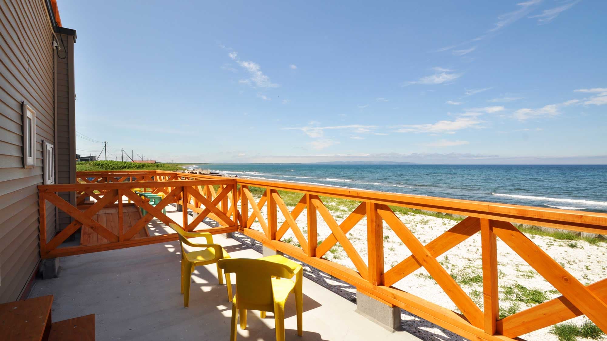 [Room with balcony] White sand beach and Sea of Okhotsk spreading in front of you!