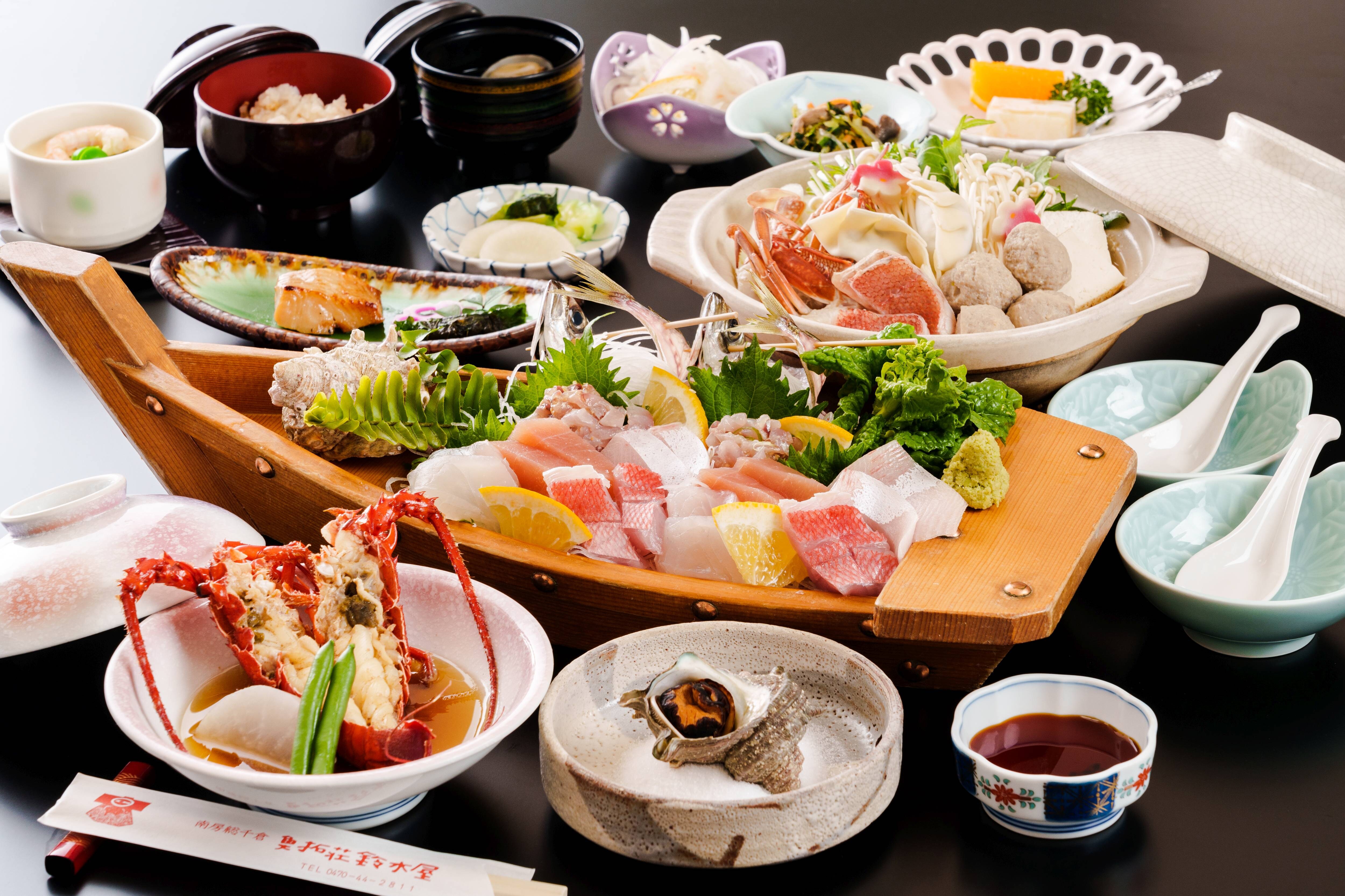 An example of a seafood course