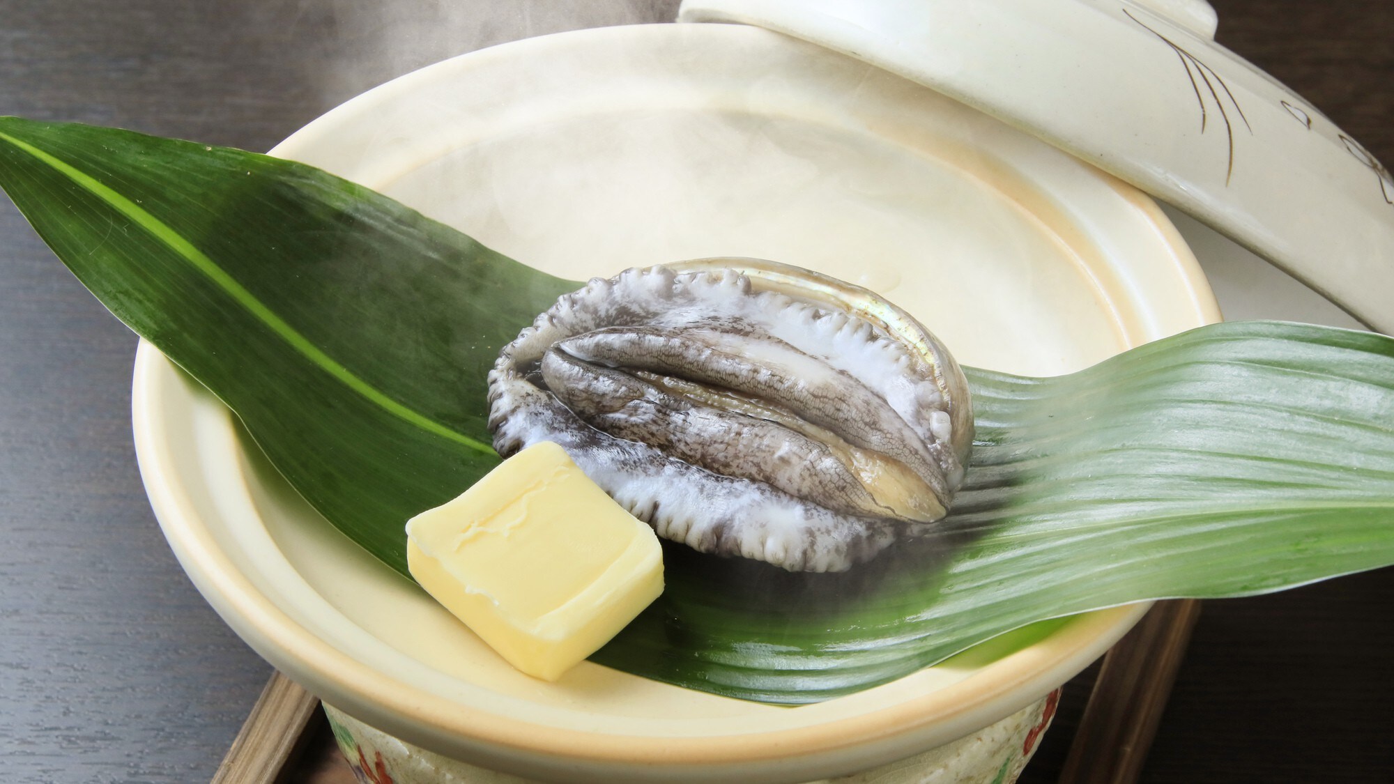 Abalone steamed in local sake