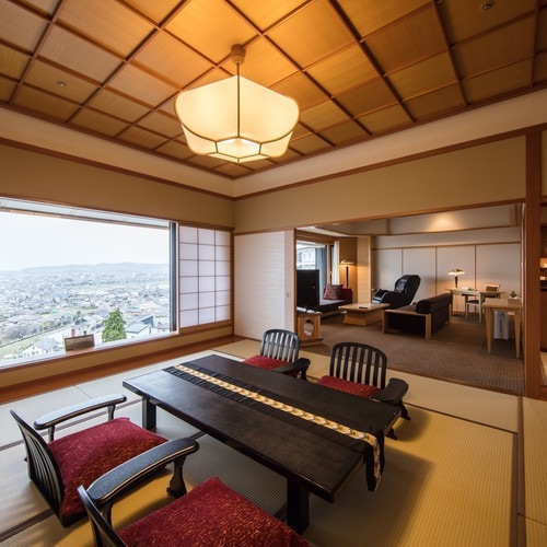 [East Building, Top Floor Royal Suite (113㎡)] With hot spring observation bath