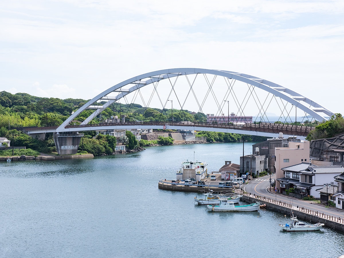 *[Room example] View from the room. Gonoura Ohashi Bridge is the symbol of Gonoura Port. Pedestrians can walk too, so it's recommended for a walk!