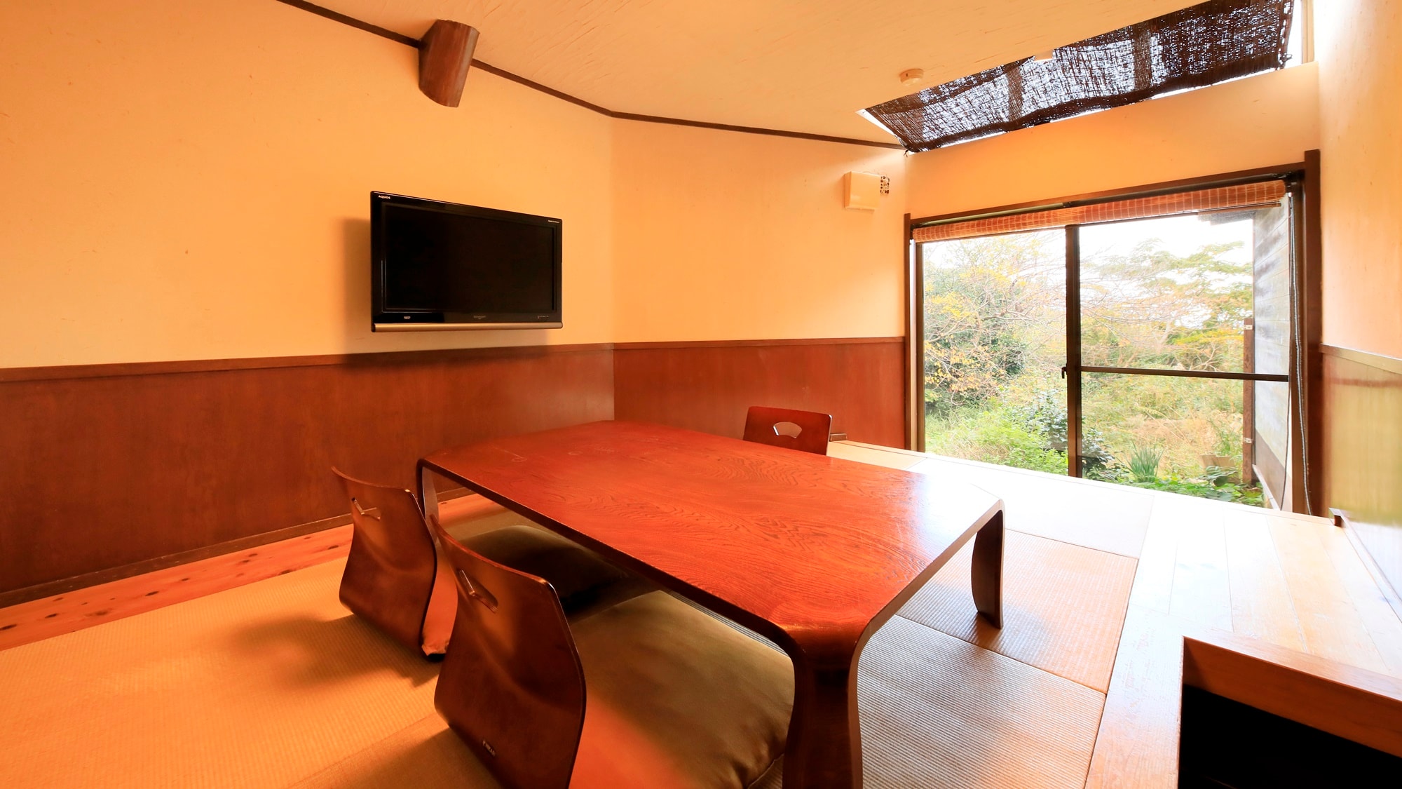 Guest room with open-air bath (B-3) | This is a special Japanese-Western style room.