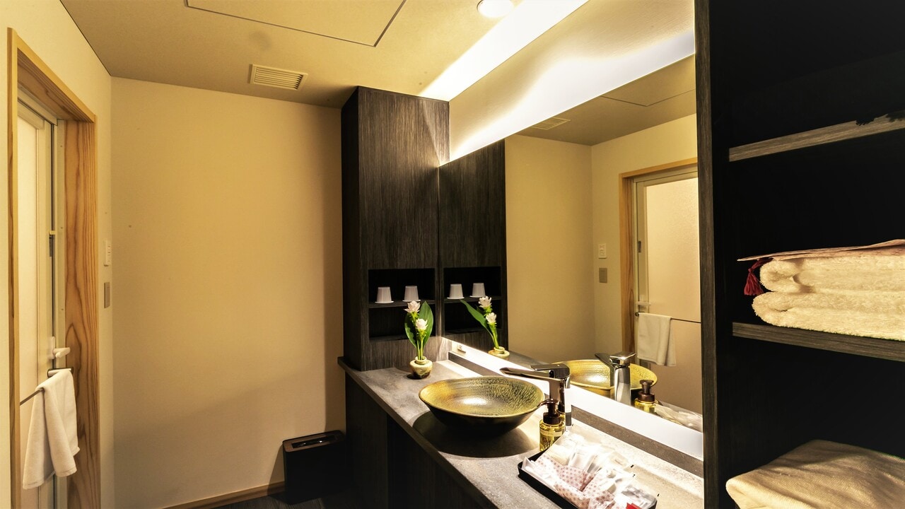 In-room powder room