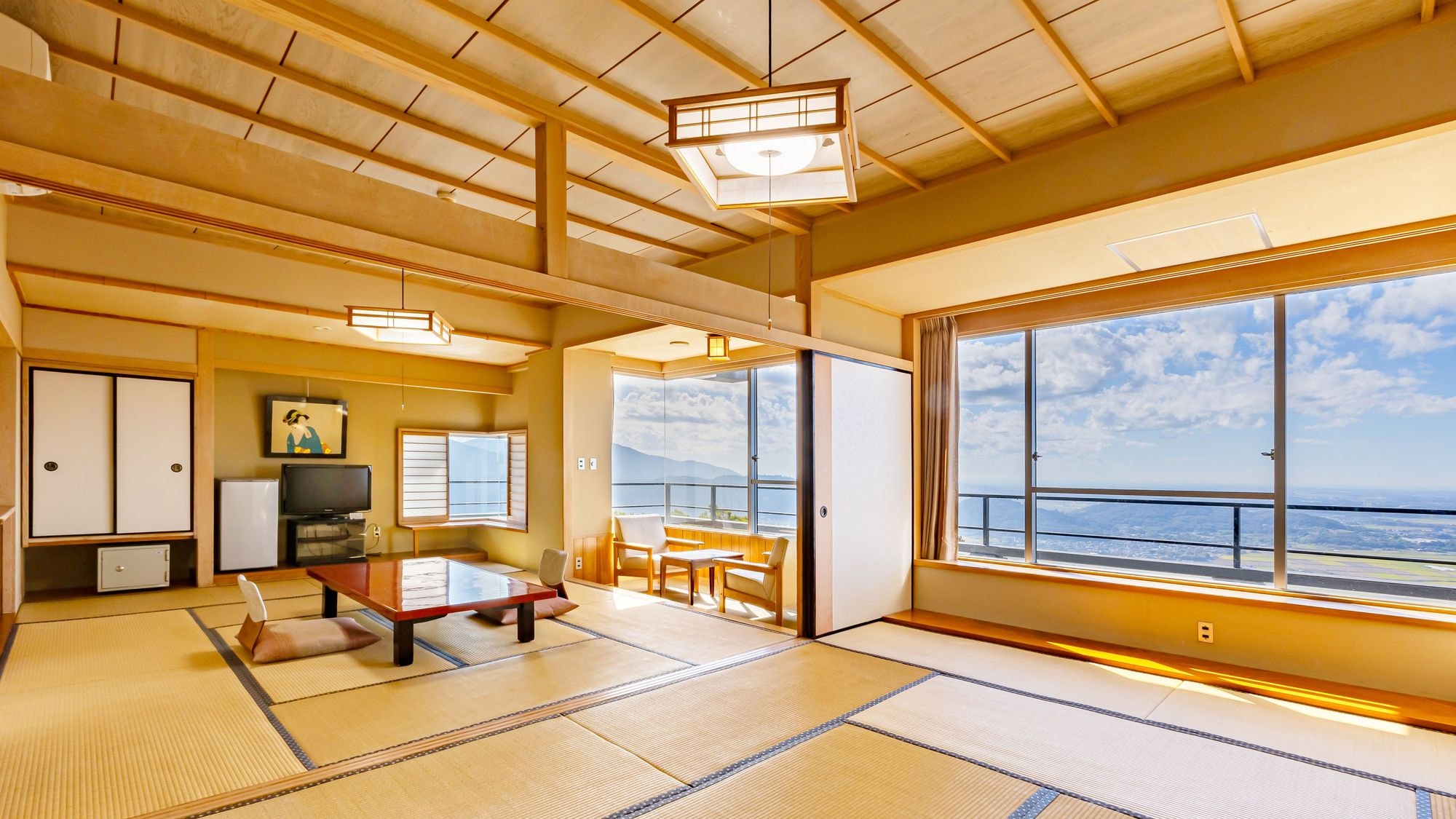 2 Japanese-style rooms (10+9.5 tatami) panoramic view (with bath)
