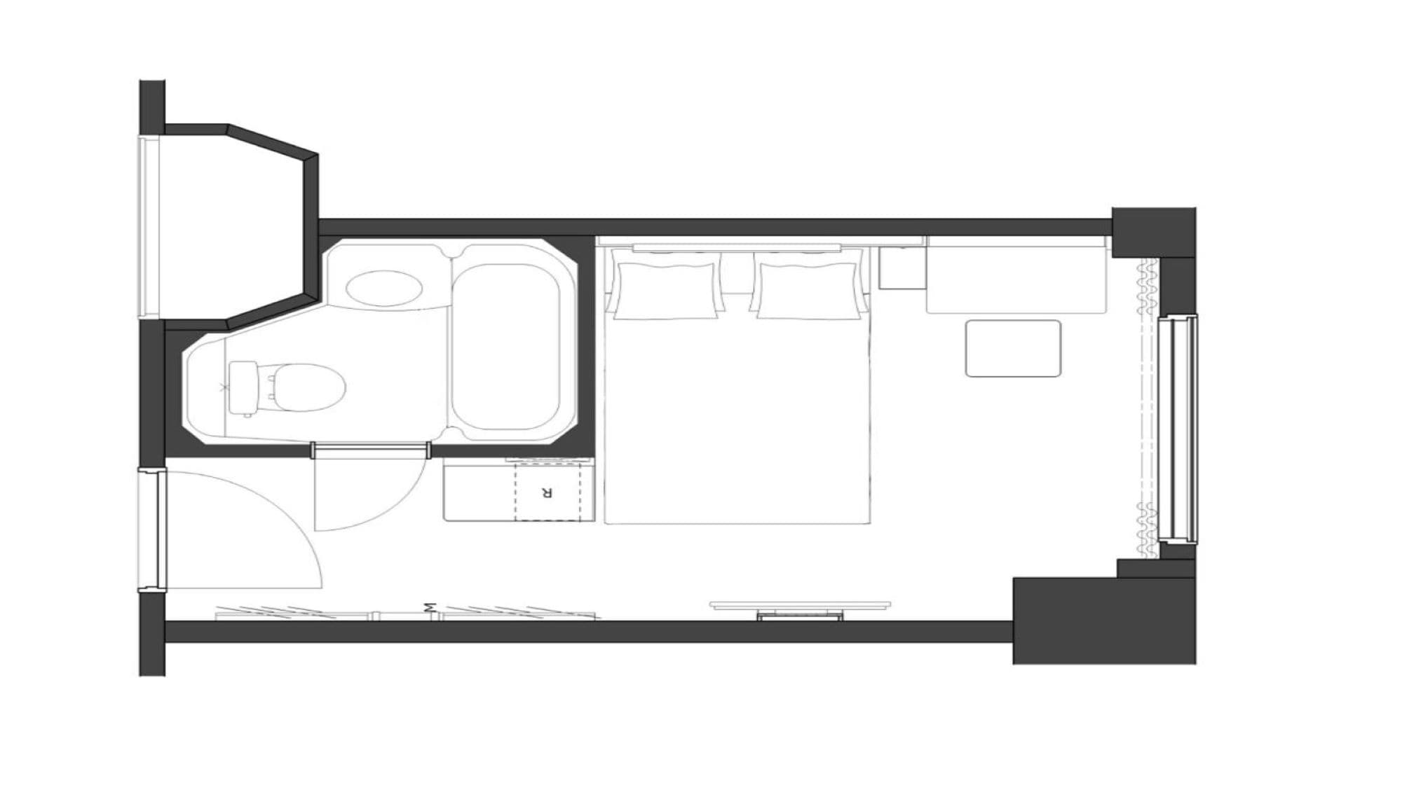 Standard double room (15.3㎡)