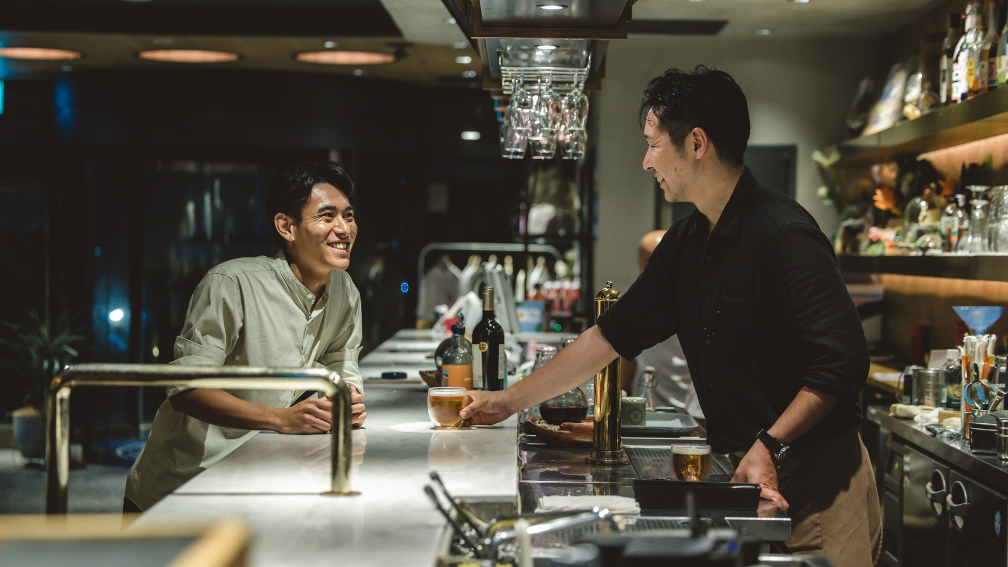 Free Orion beer for guests only