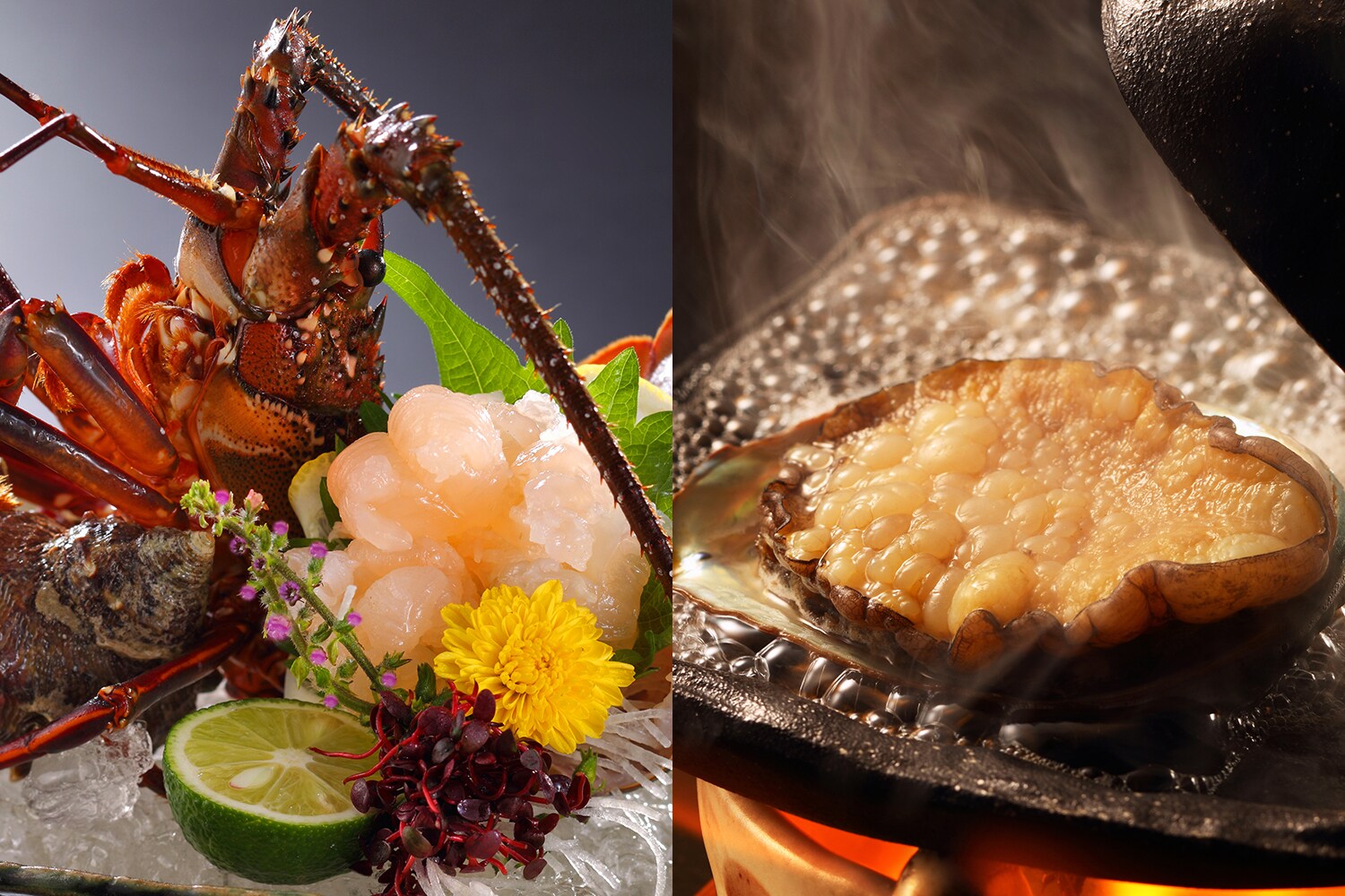 Lobster and abalone