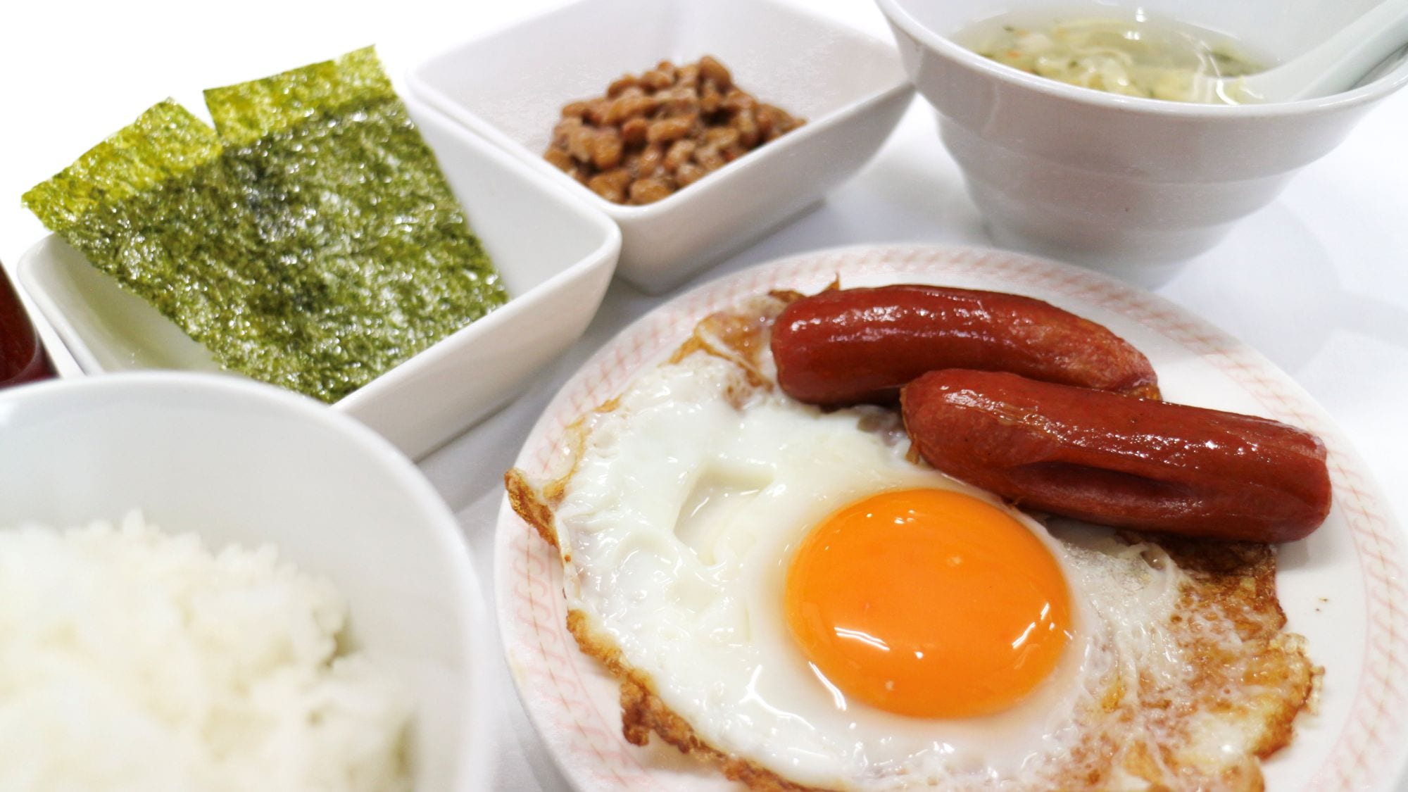 Breakfast example: Japanese set meal