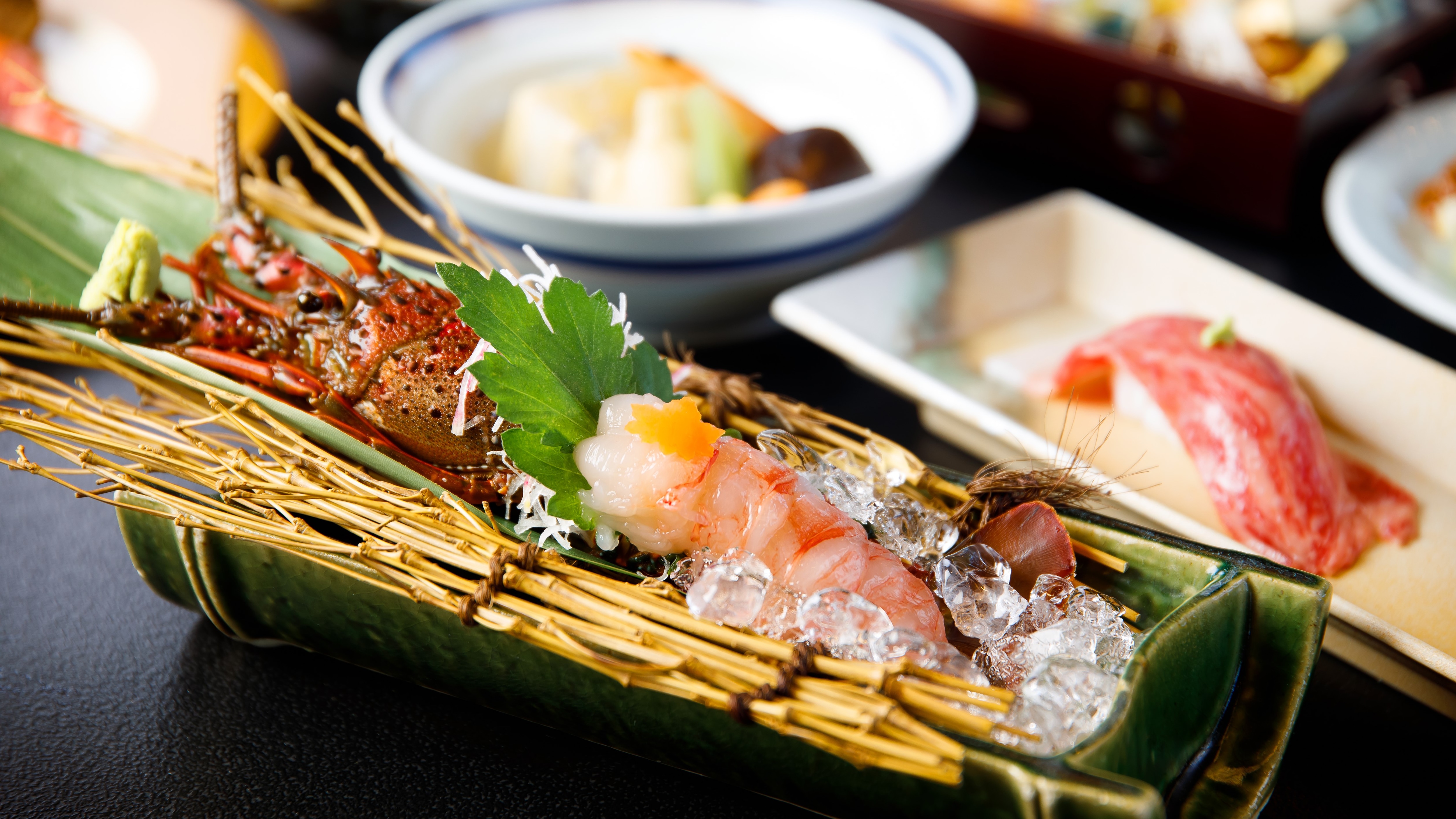 Spiny lobster sashimi