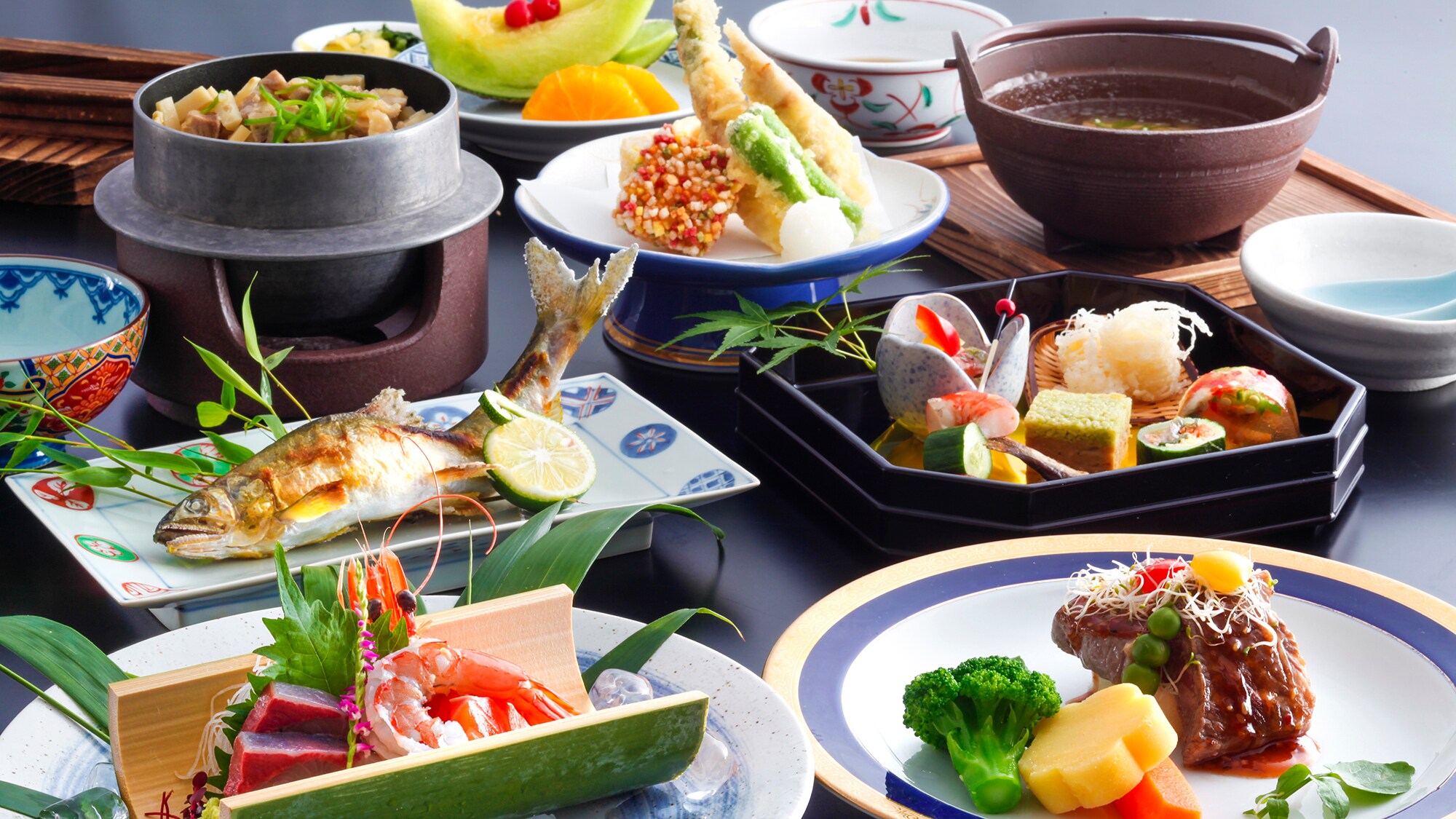 [Gourmet Kaiseki] Number one in both variety and quality ★ For those who want to splurge on food, including "domestic beef steak" and "3 kinds of sashimi" ♪