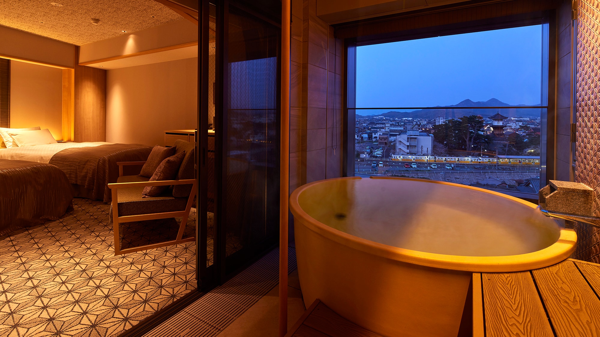 [Universal room - Kimiko] Guest room open-air bath