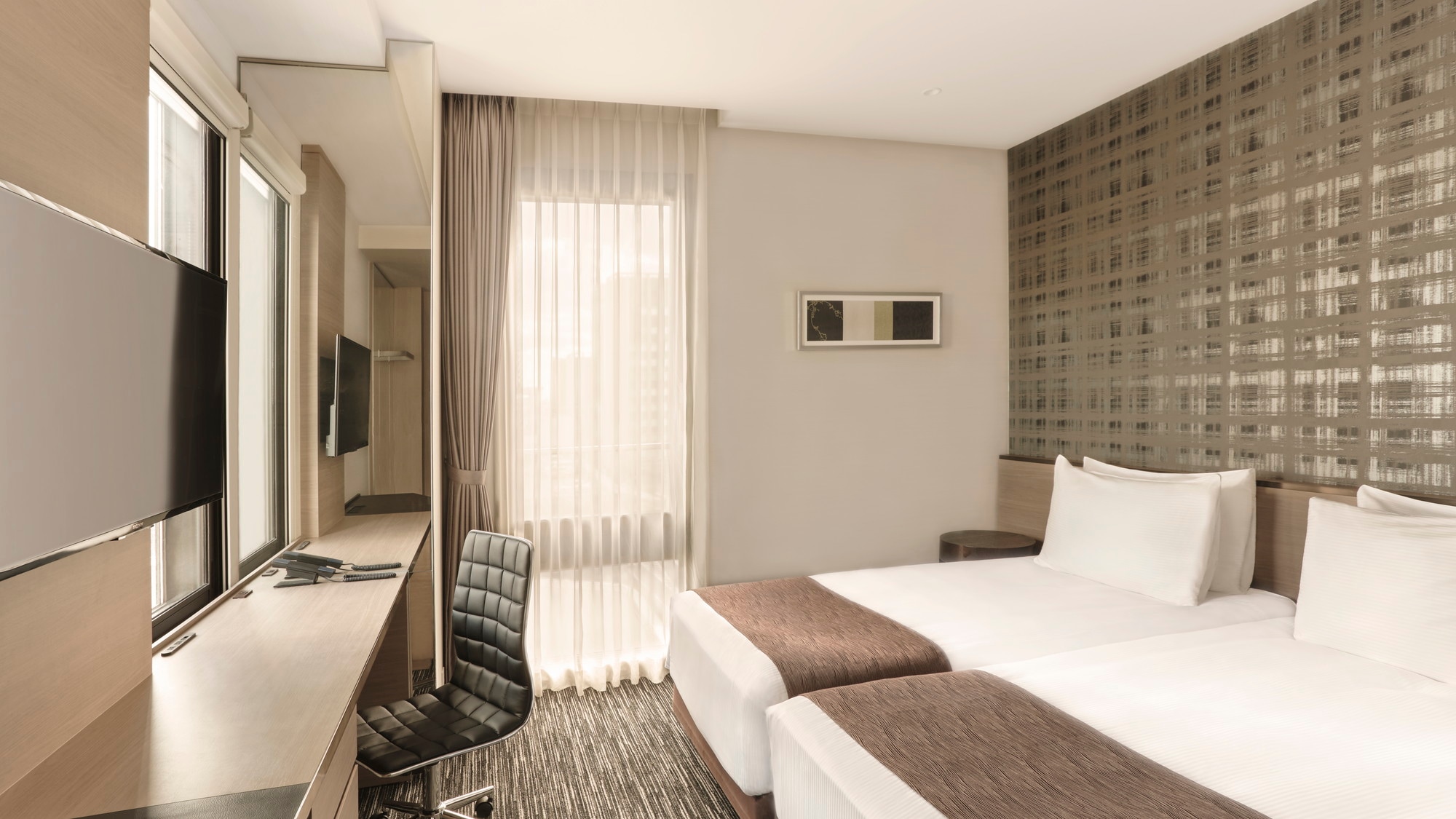 [Corner Smart Twin (20㎡)] Located in the corner room among the smart category rooms, with two windows for an open and spacious stay.