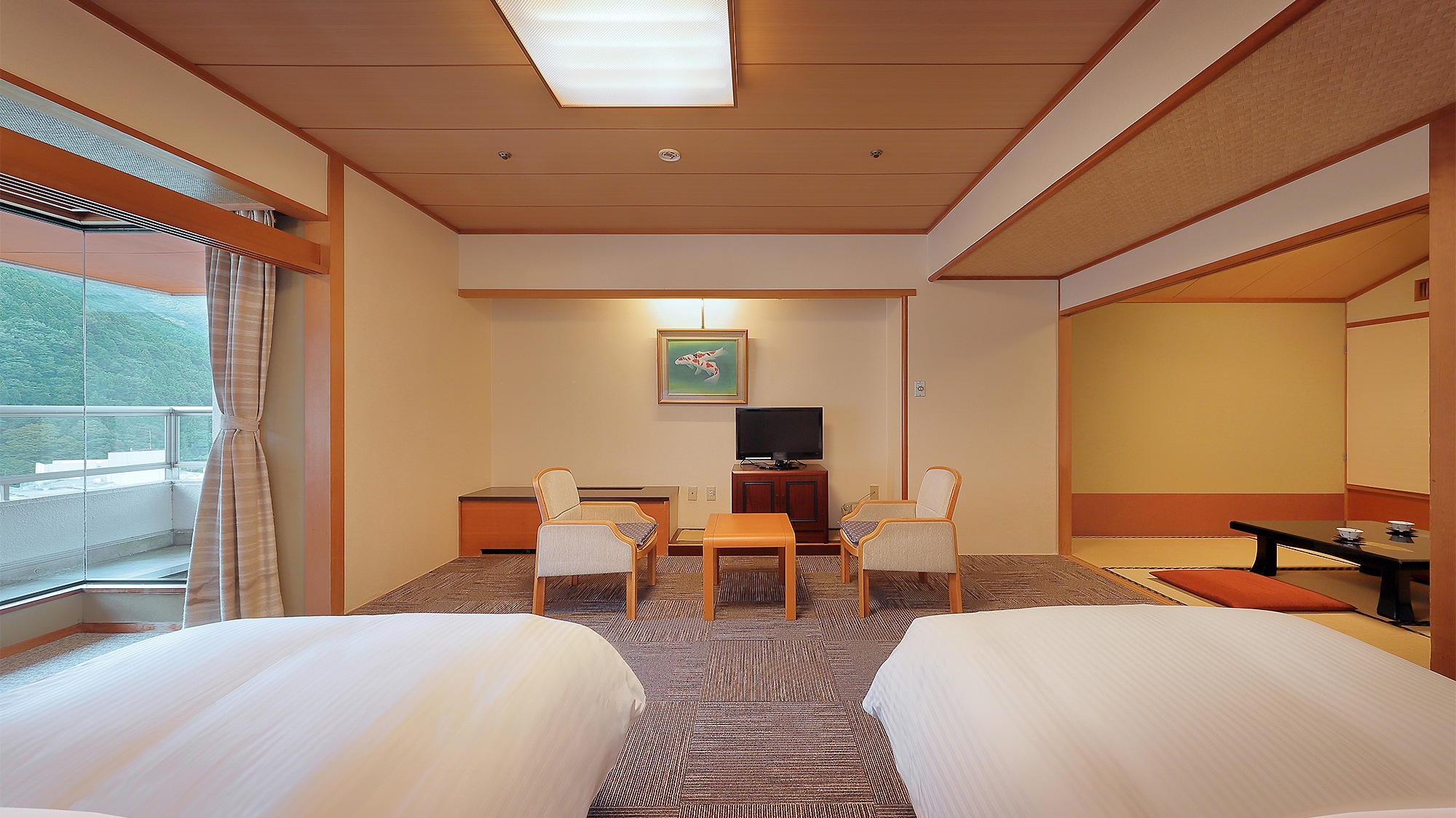 [Japanese-Western style room] Barrier-free type room [Non-smoking]