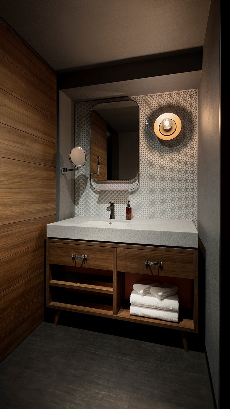 Twin room bathroom
