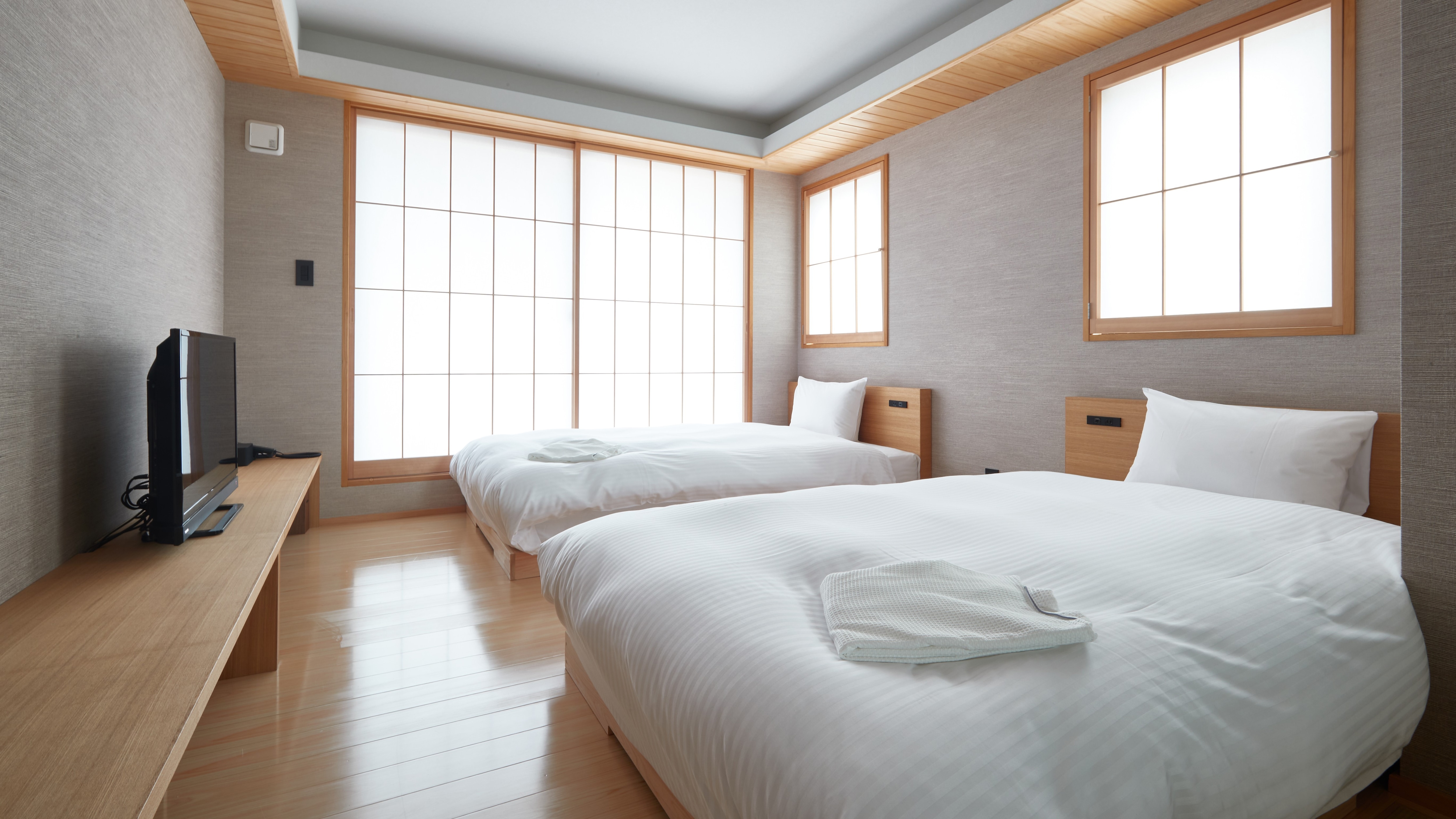 Deluxe Twin East [Có sân thượng riêng] Tầng cao nhất (35,1㎡/giường rộng 120cm&lần;2 giường/sức chứa 1-4 người)