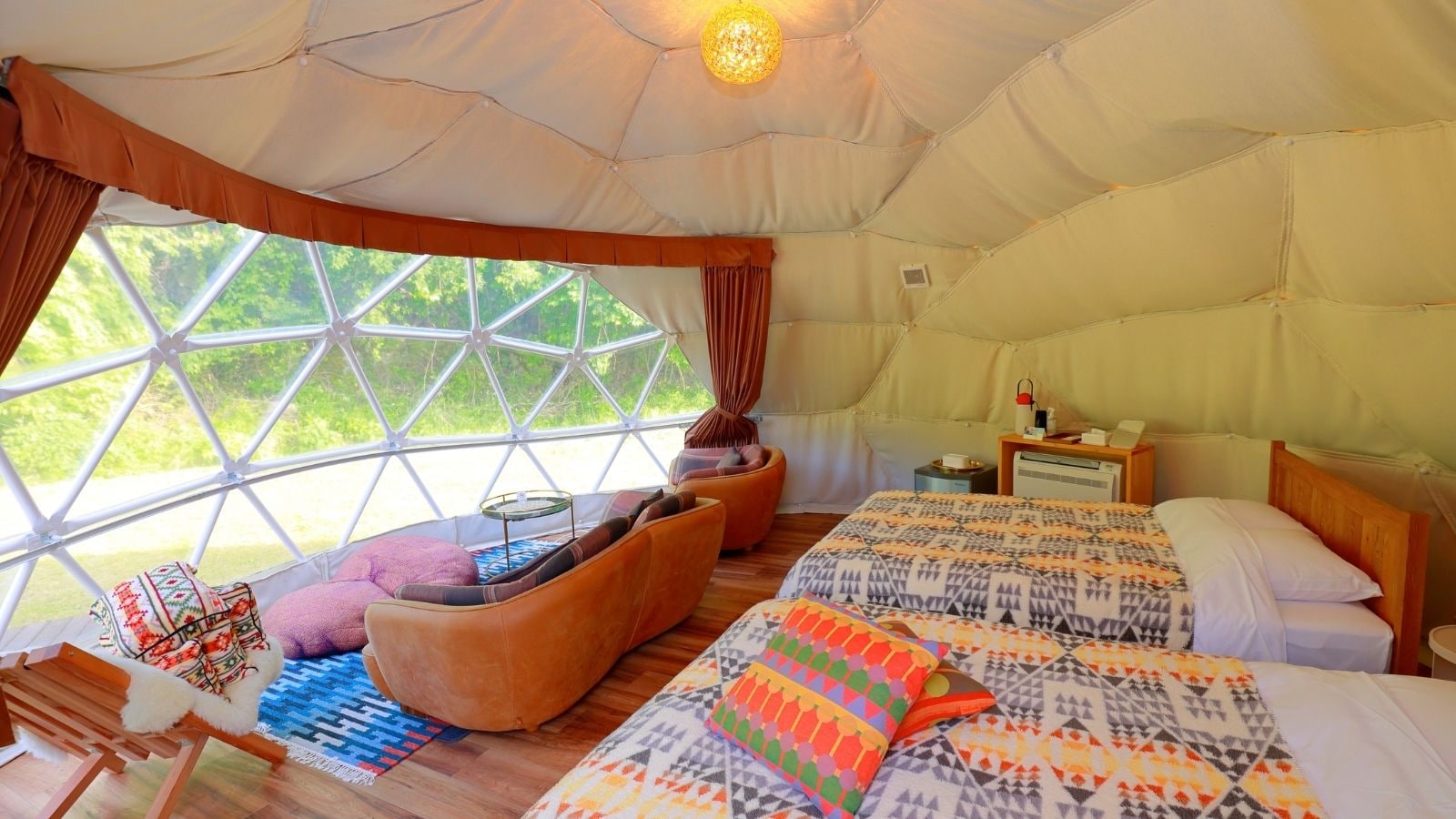 Dome tent interior