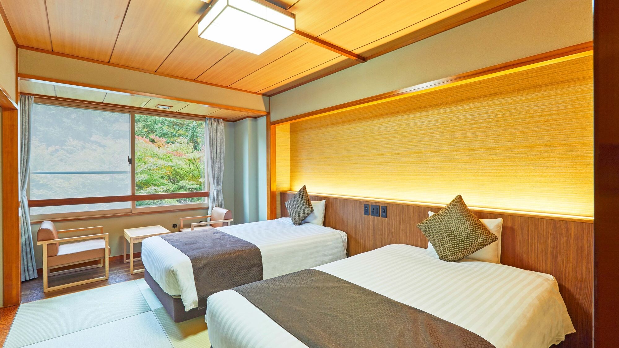 ห้องเตียงคู่สไตล์ญี่ปุ่น