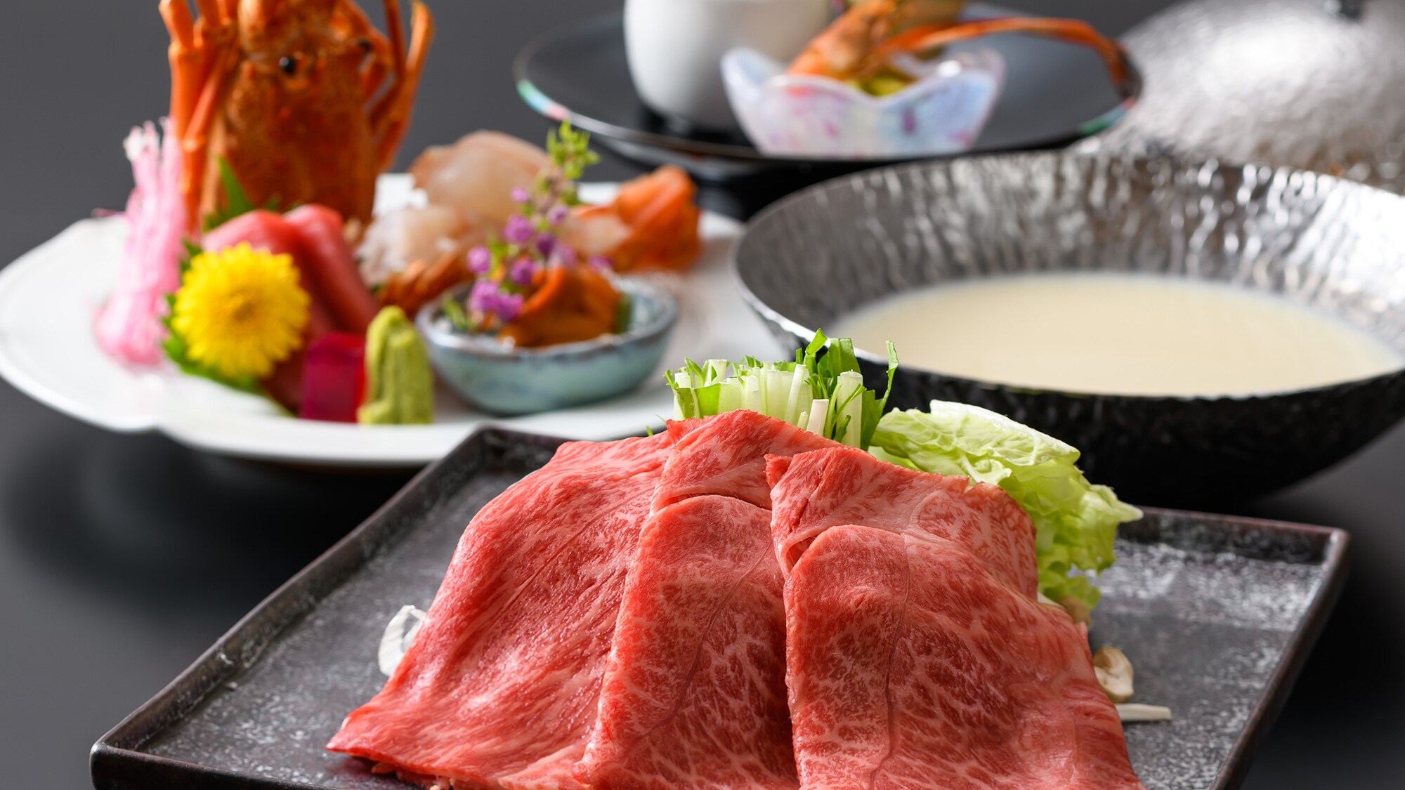 【小份美味高級懷石料理】信州特級牛肉涮鍋