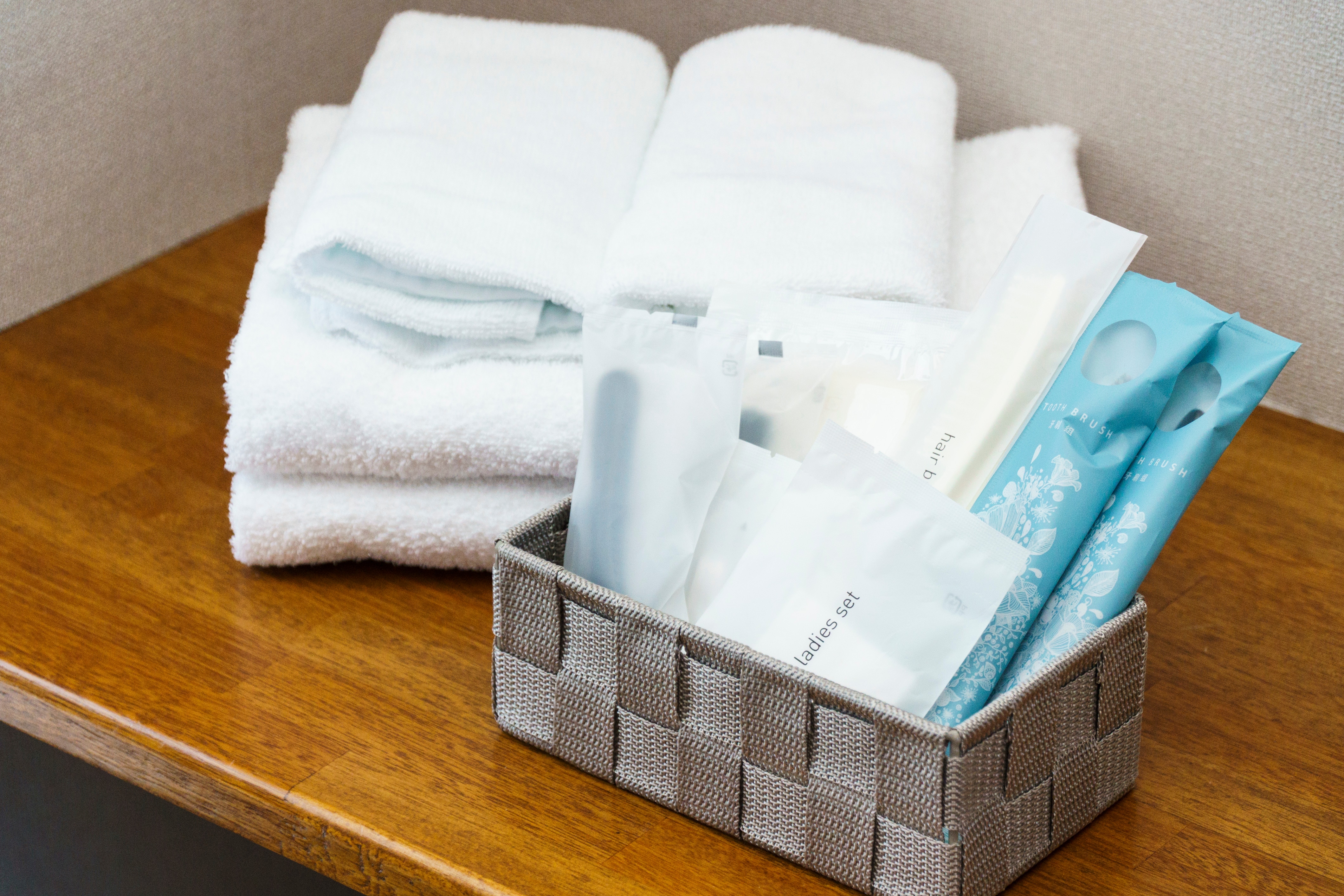 Amenity and towel set