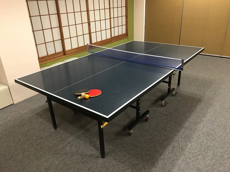 There are two table tennis.