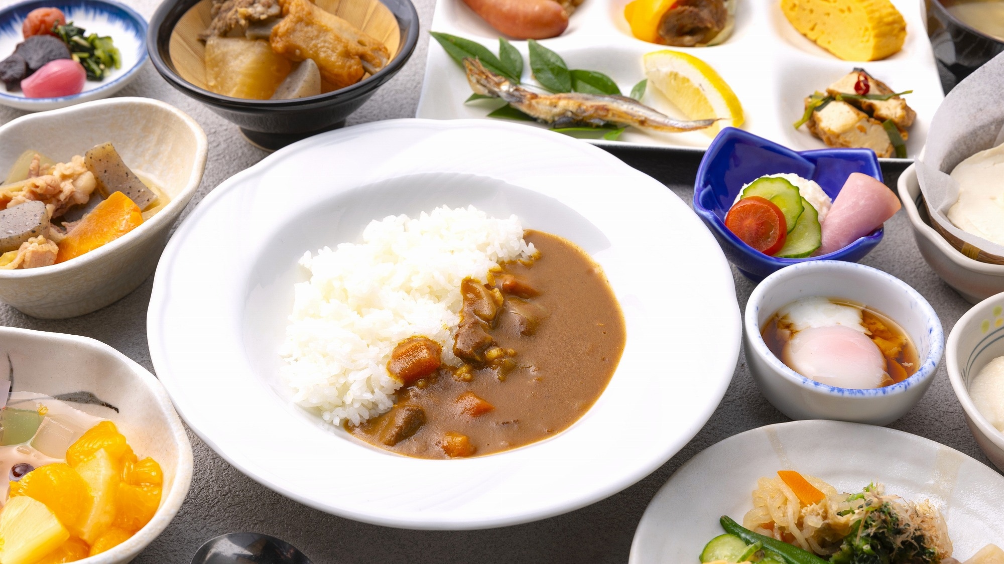 아침 식사는 산장 뷔페 ※ 메뉴는 매일 바뀝니다