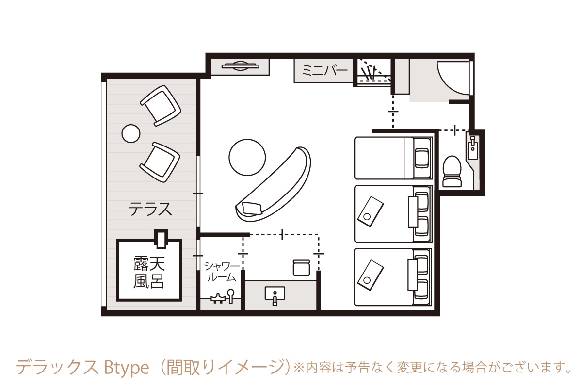 房间“豪华B型”平面图图片新
