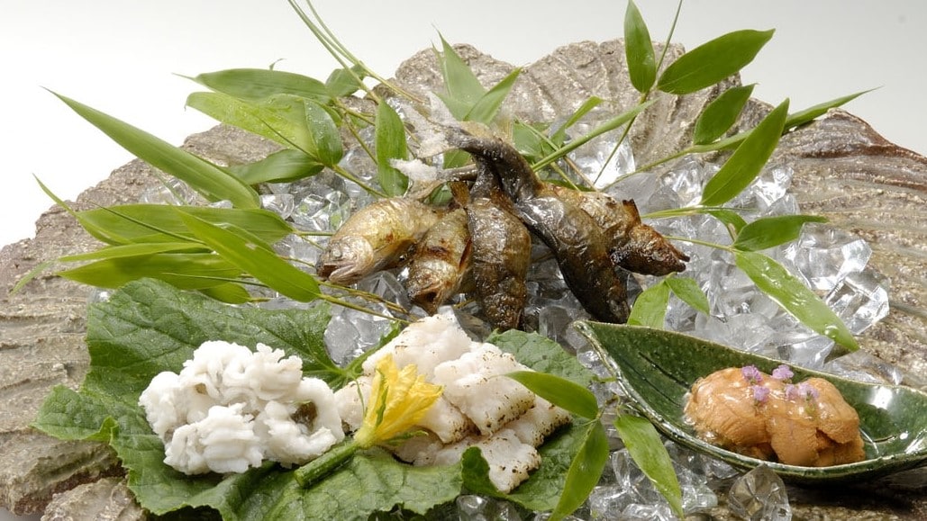 Conger eel and sweetfish