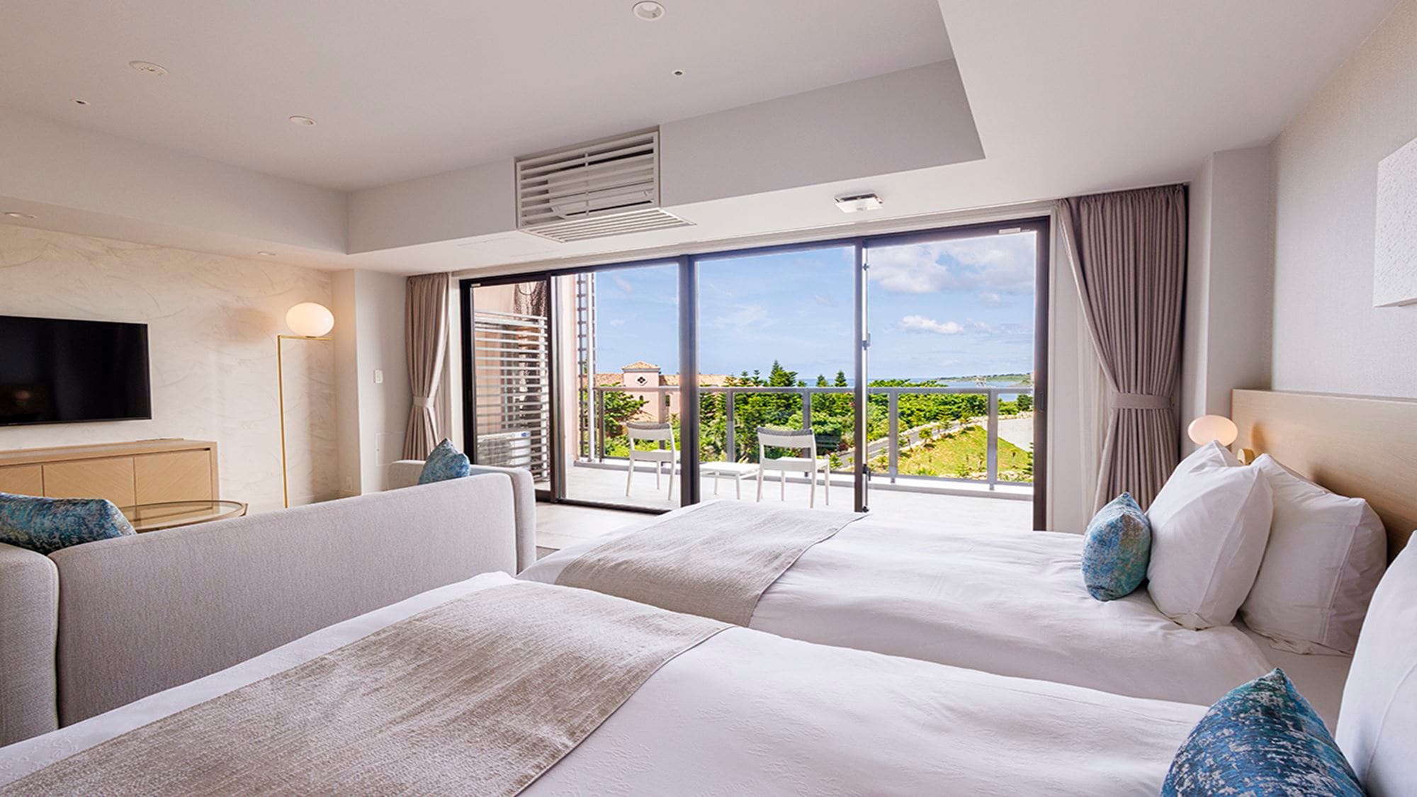 [Deluxe Large Twin (48 square meters/2nd-4th floors) <Resort view>]