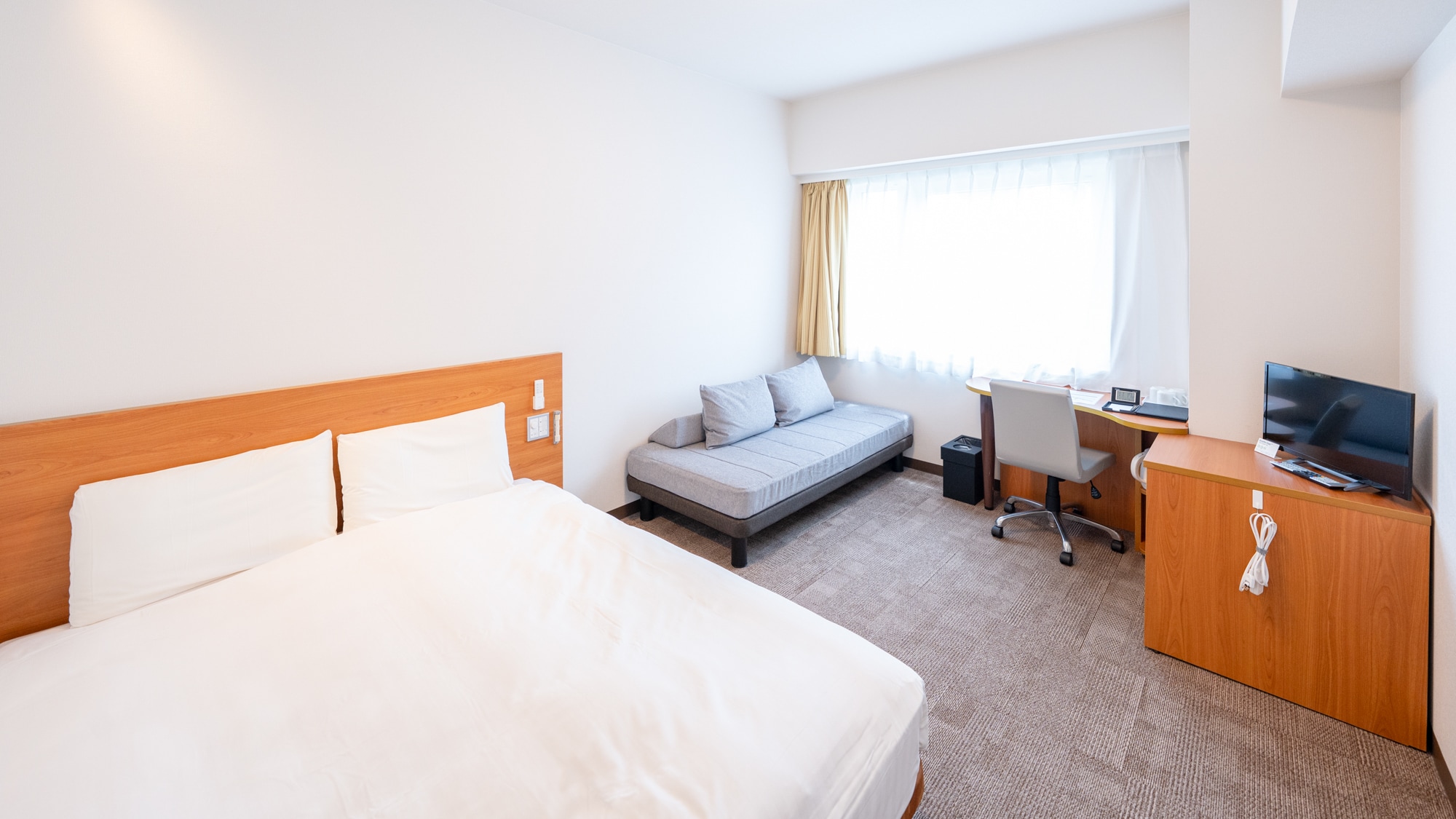 [1 bed] Double room plus ◆ Bed width 155cm x 1 ◆ Area 17 square meters