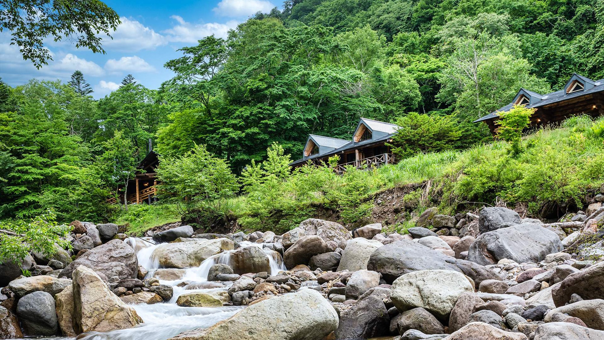 [The source of the Kinugawa River in summer]