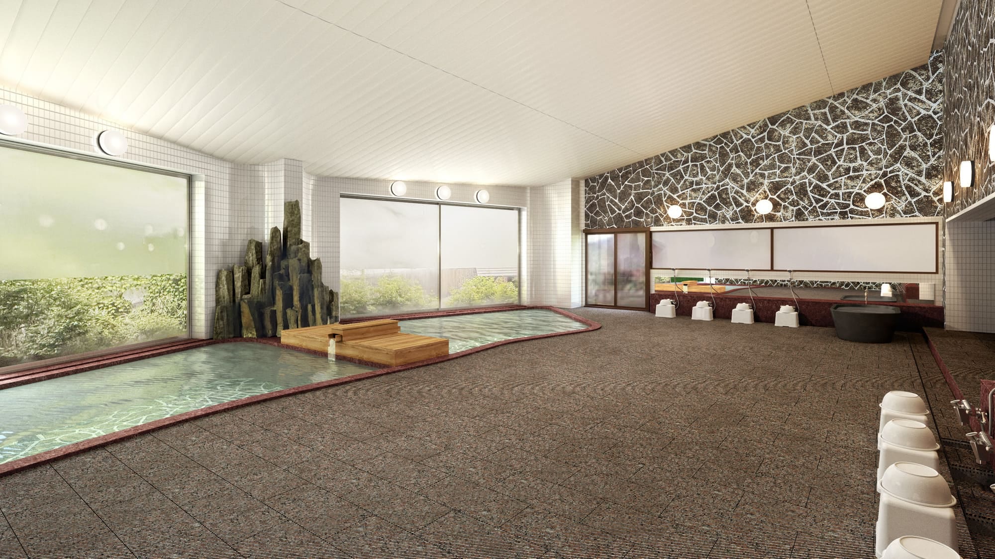 Phòng tắm lớn dành cho nữ (được cải tạo vào tháng 12 năm 2025) 100% nước suối nóng Bandaiko chảy tự do!