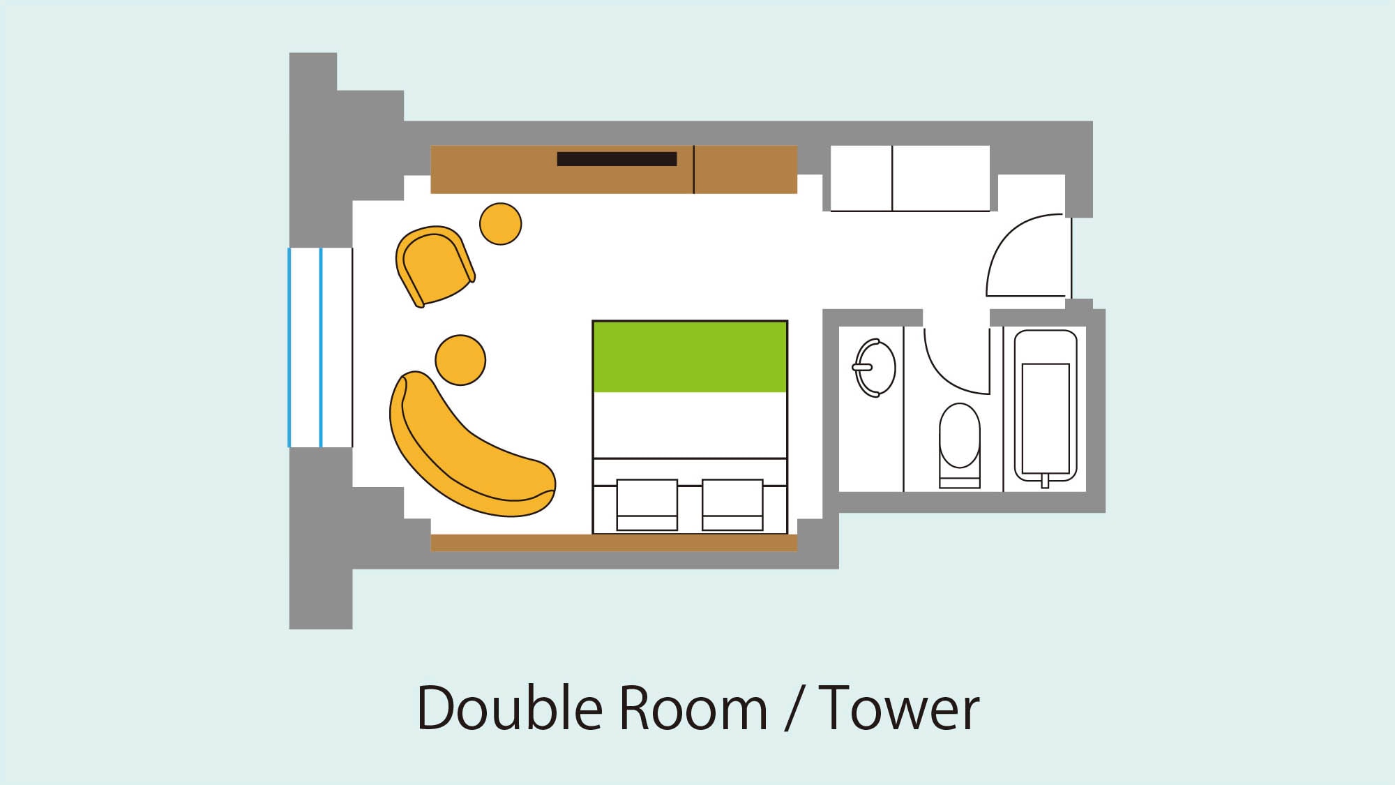 [26th and 27th floor / tower floor] Double floor plan