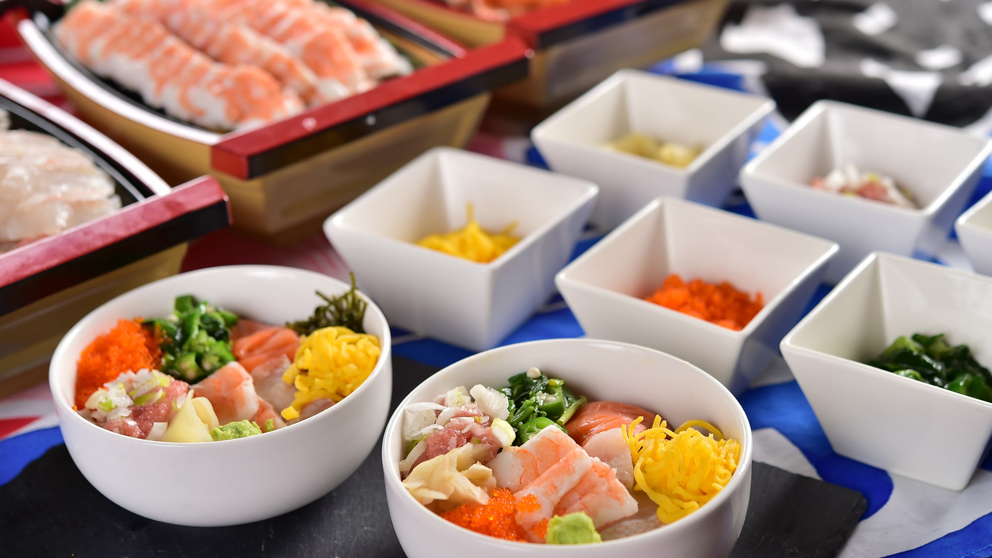 An example of a dinner buffet: A seafood bowl that you can make with your favorite ingredients *Image is for illustrative purposes only