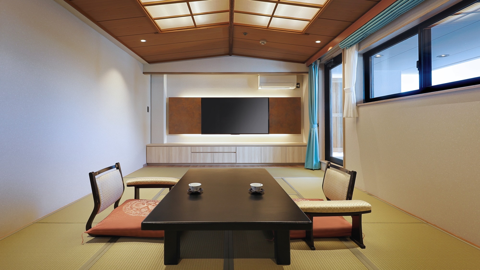 [Kamar bergaya Jepang-Barat] Kamar tamu lantai 13 dengan pemandian terbuka (bebas rokok)