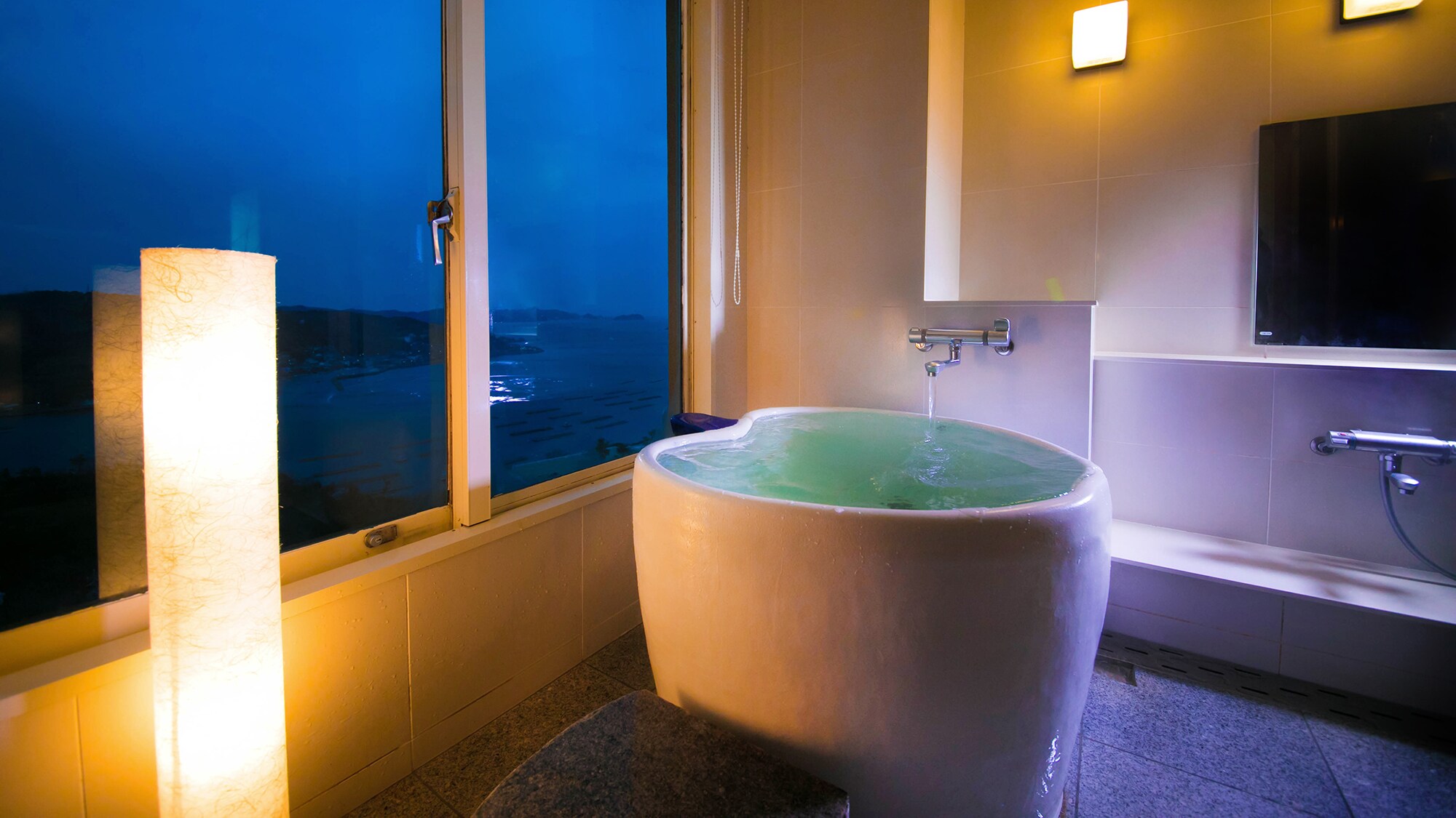 [Ocean side <with spectacular panoramic bath> Japanese-style room - Panoramic bath -]