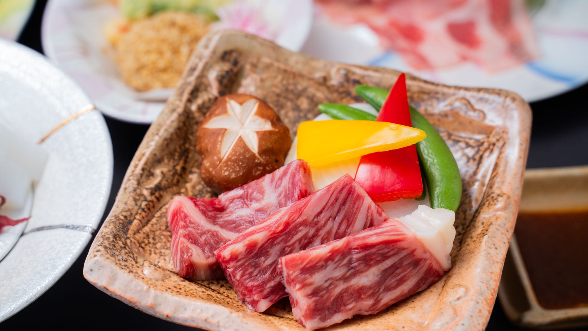 [Madera Kaiseki] Image of Kuroge Wagyu beef teppanyaki (March to May)