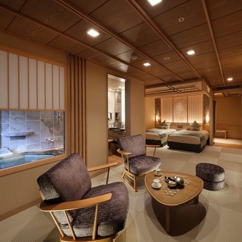 ◆ Japanese-Western style room "Ya" with a view bath on the top floor of Shuhokan