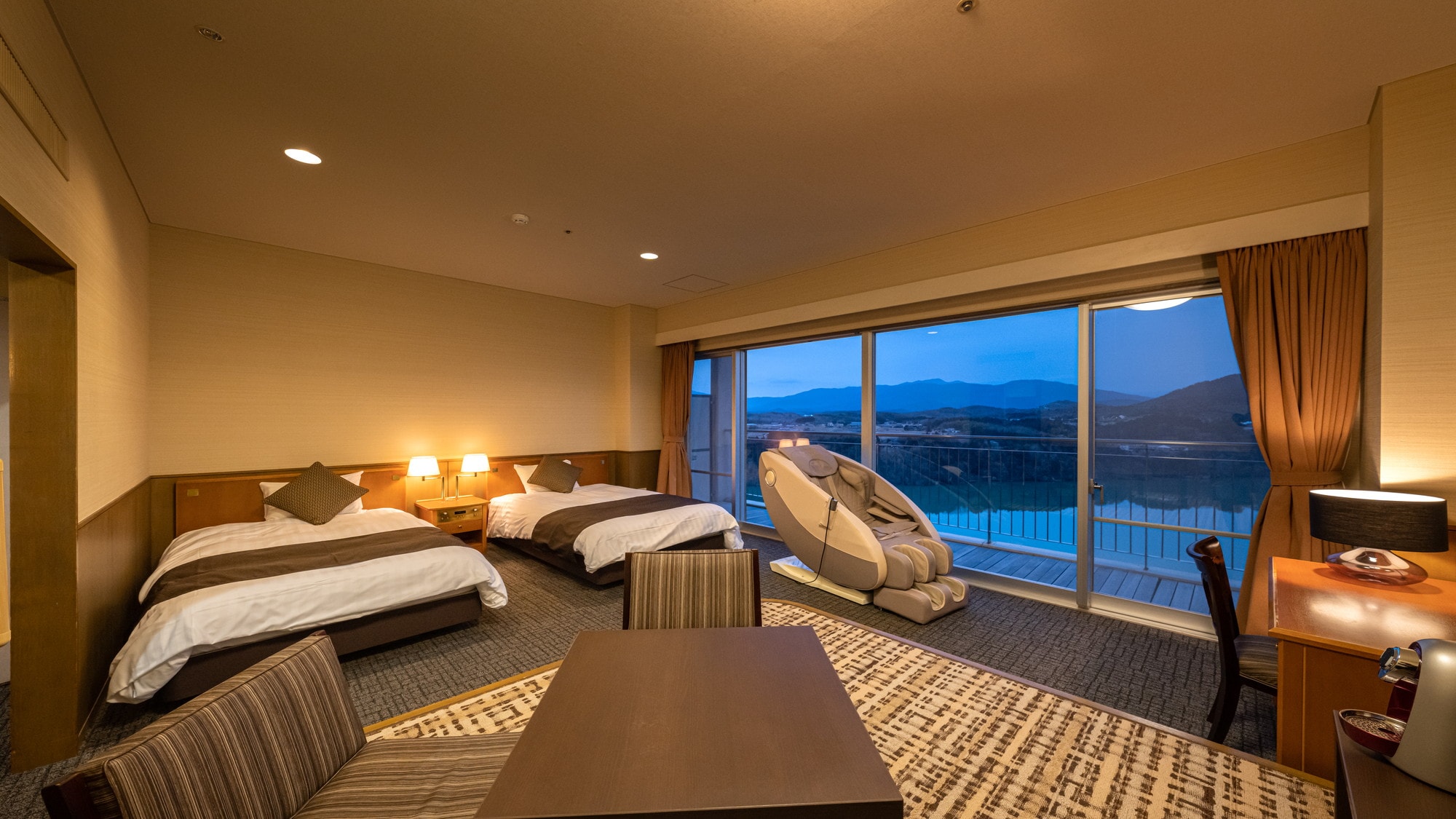 Kamar twin dengan kursi pijat◆Kamar twin dengan kursi pijat