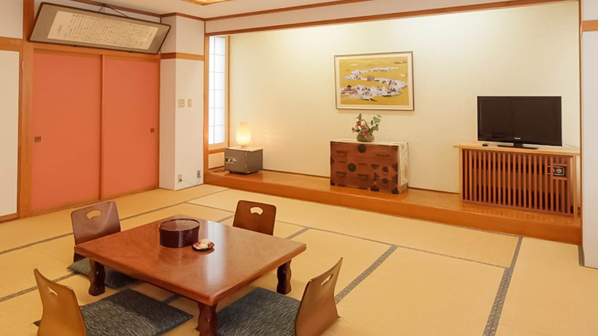 ・ Superior Japanese-style room 18 tatami mats, a calm room with antique furniture