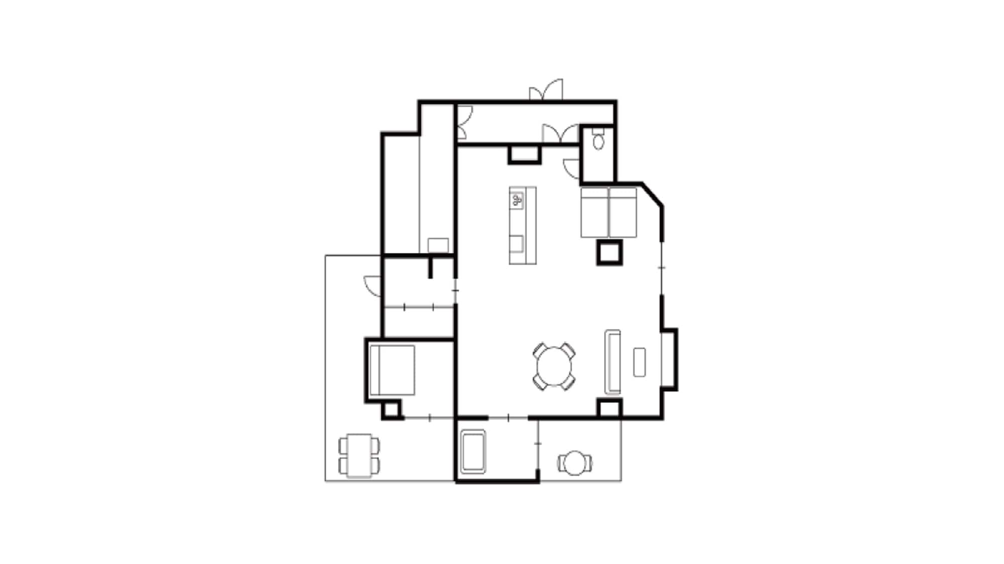 ・ Suite floor plan