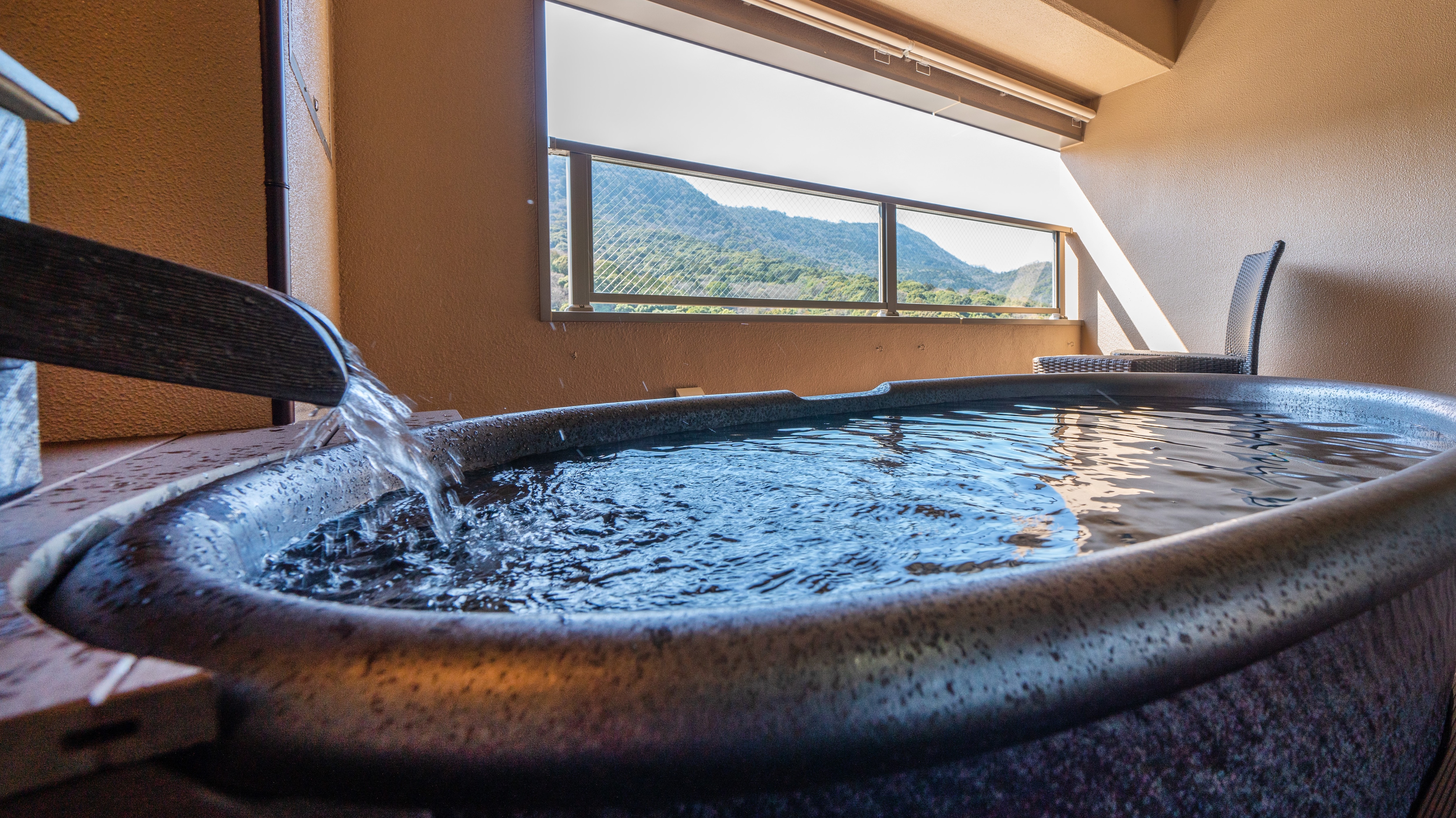 Open-air bath with terrace Sansuikan Premium Suite with open-air bath (non-smoking triple)