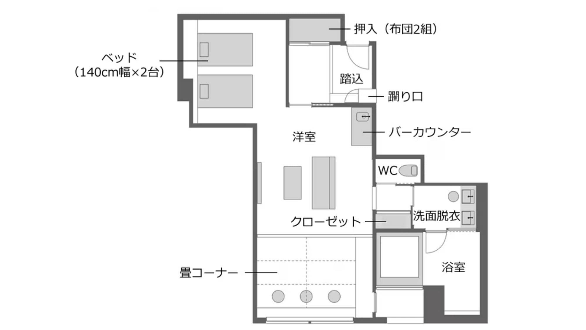 Jr Suite/Floor plan (example)