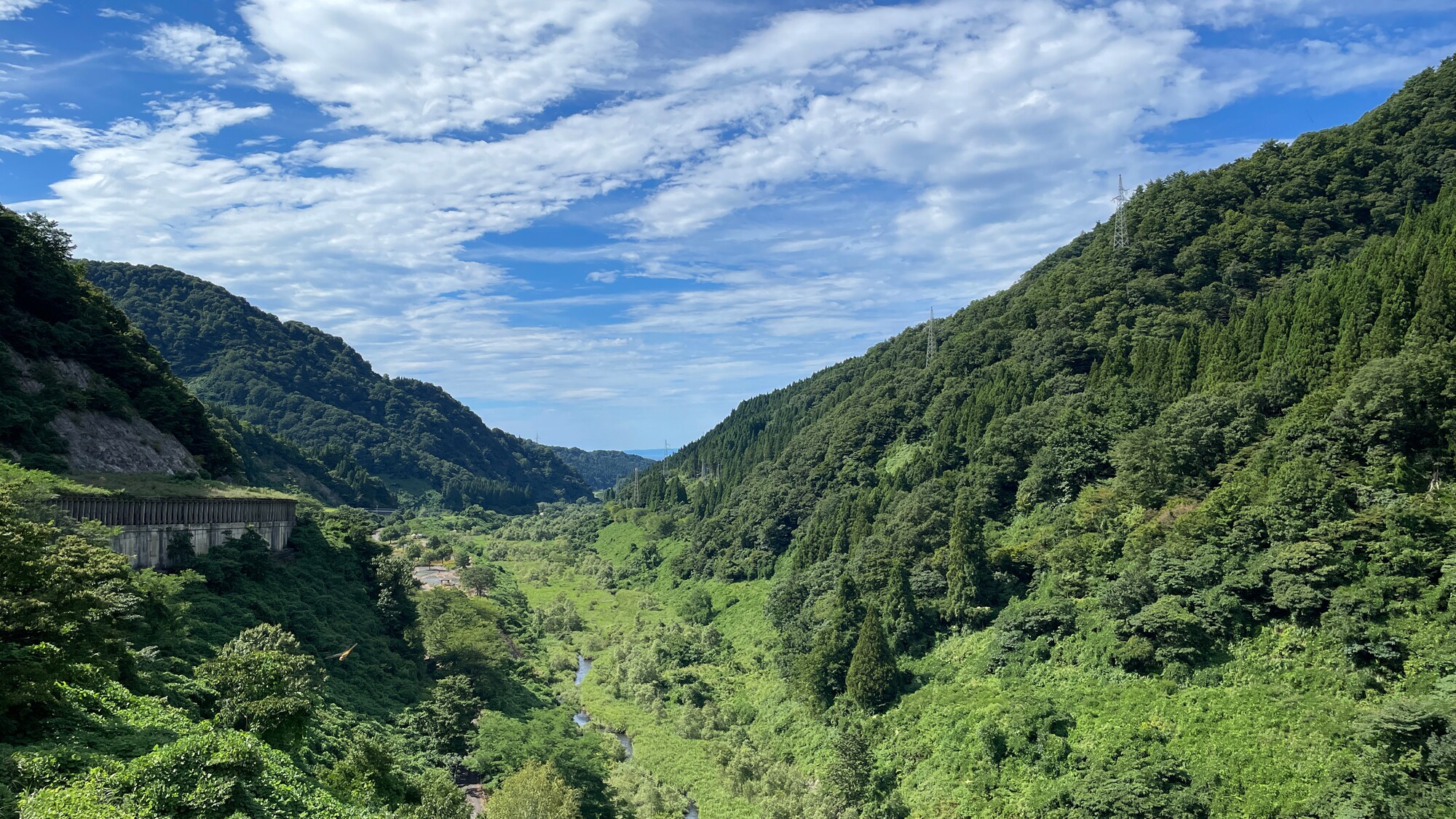 【最佳观赏时间为6月上旬至9月上旬】车程6分钟“朝日小川水库”从展望台飘来充满生机的山香