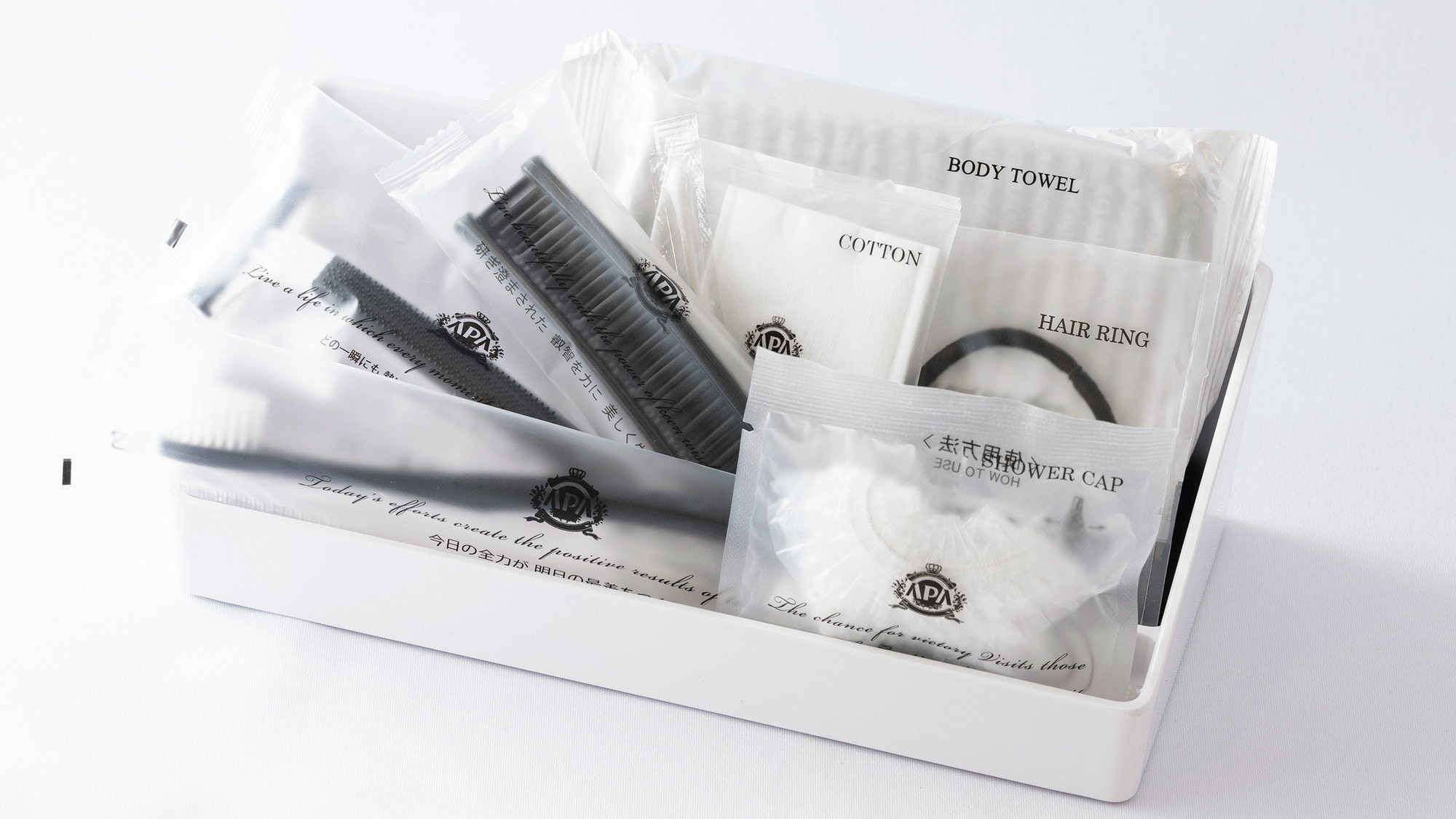 High-grade amenity set