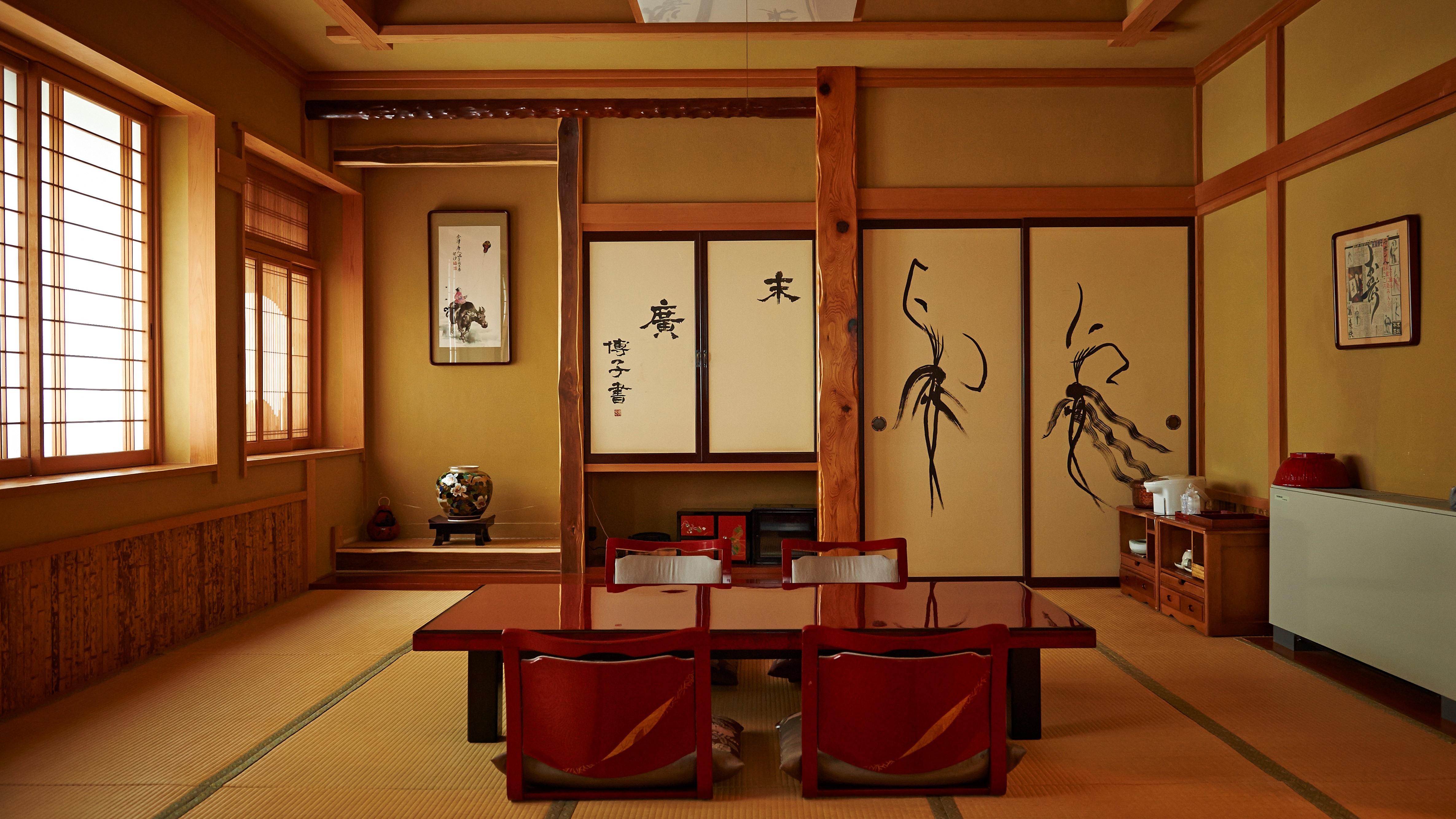 [Butterfly room] It is a dignified space. It is also recommended for trips of three generations.