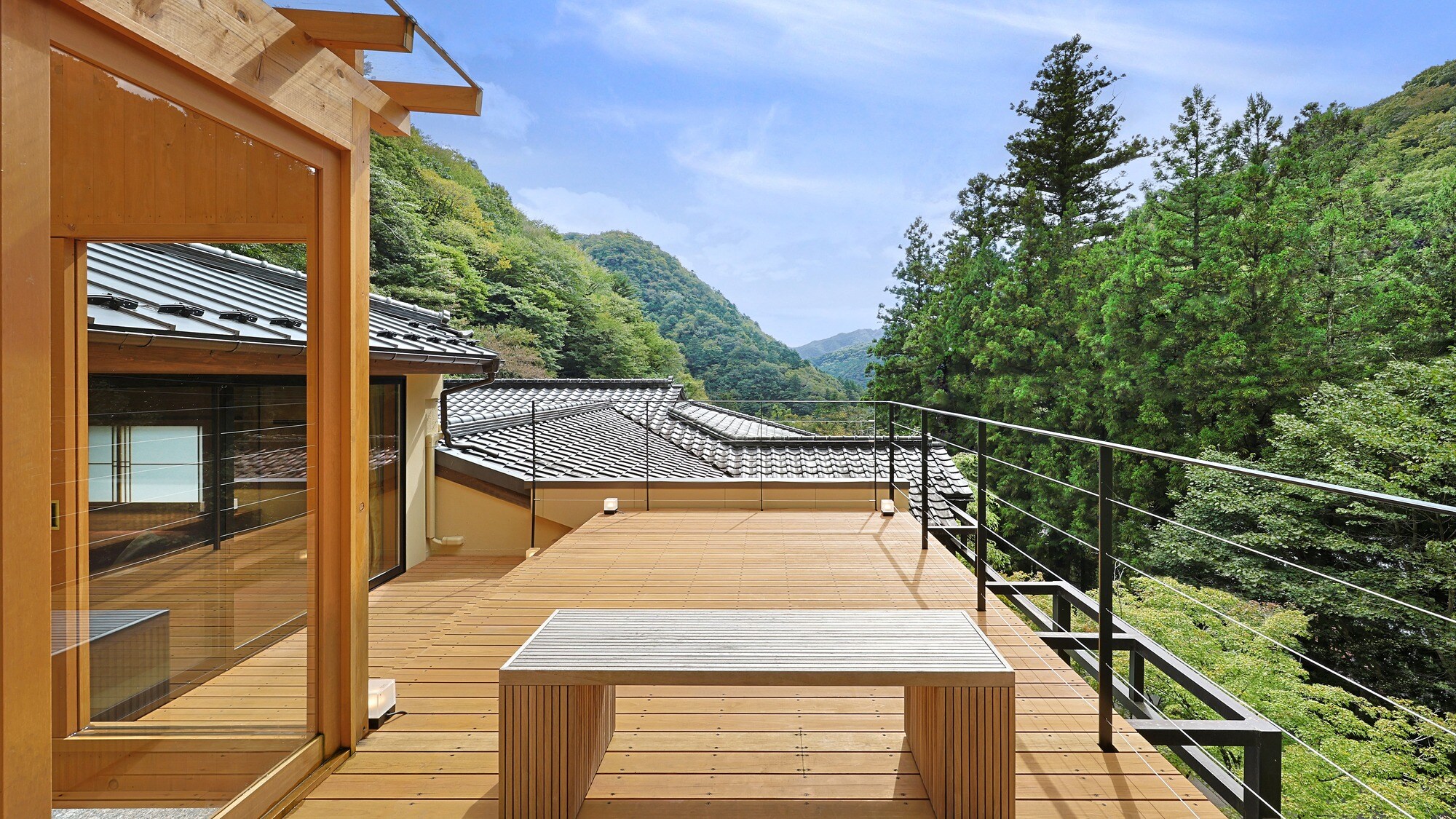 [Tsuki] Phòng Nhật Bản-Tây Âu có bồn tắm ngoài trời nhìn ra tầng cao nhất (Bettei Mizukian)