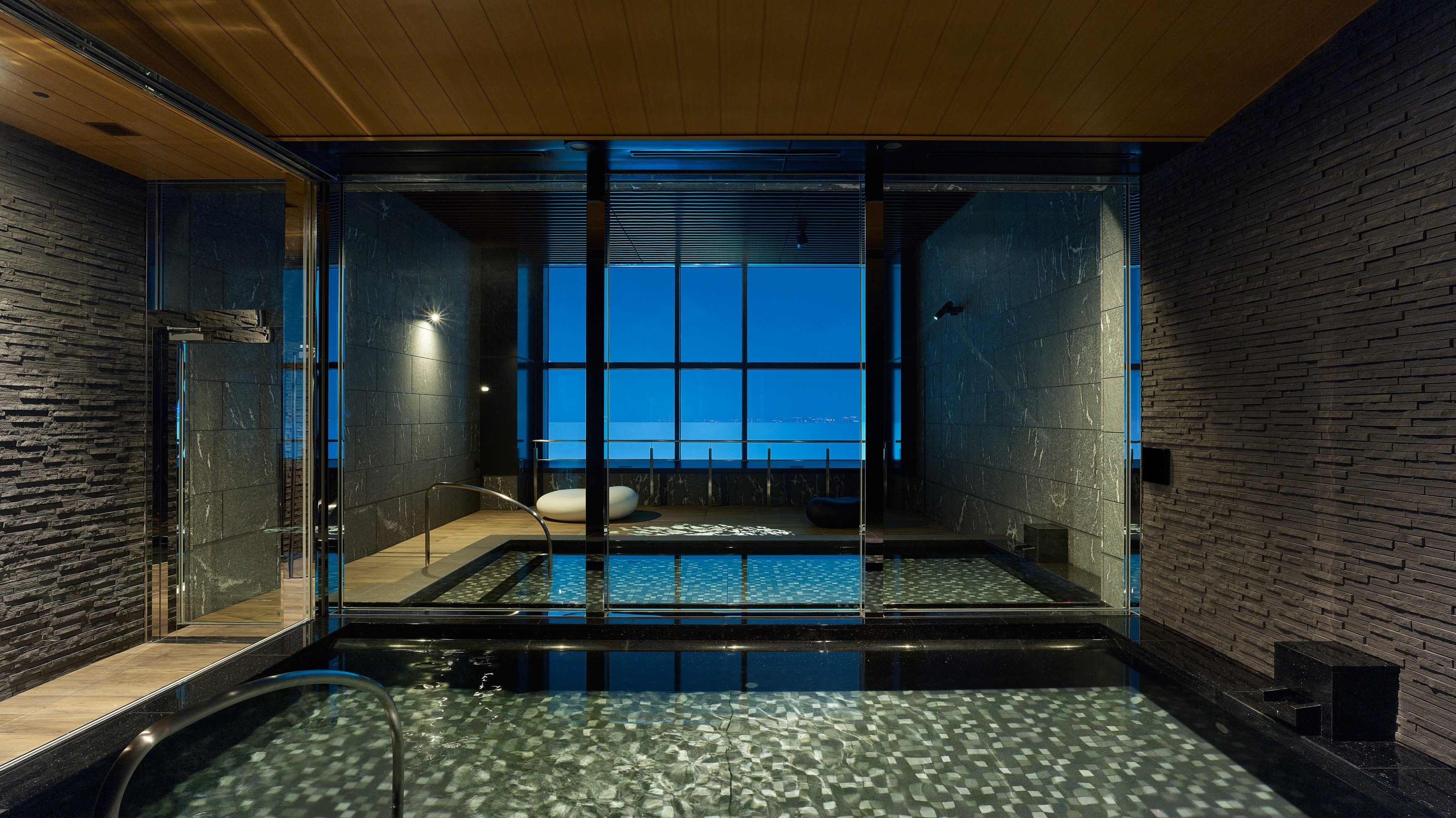 Large communal bath exclusively for guests