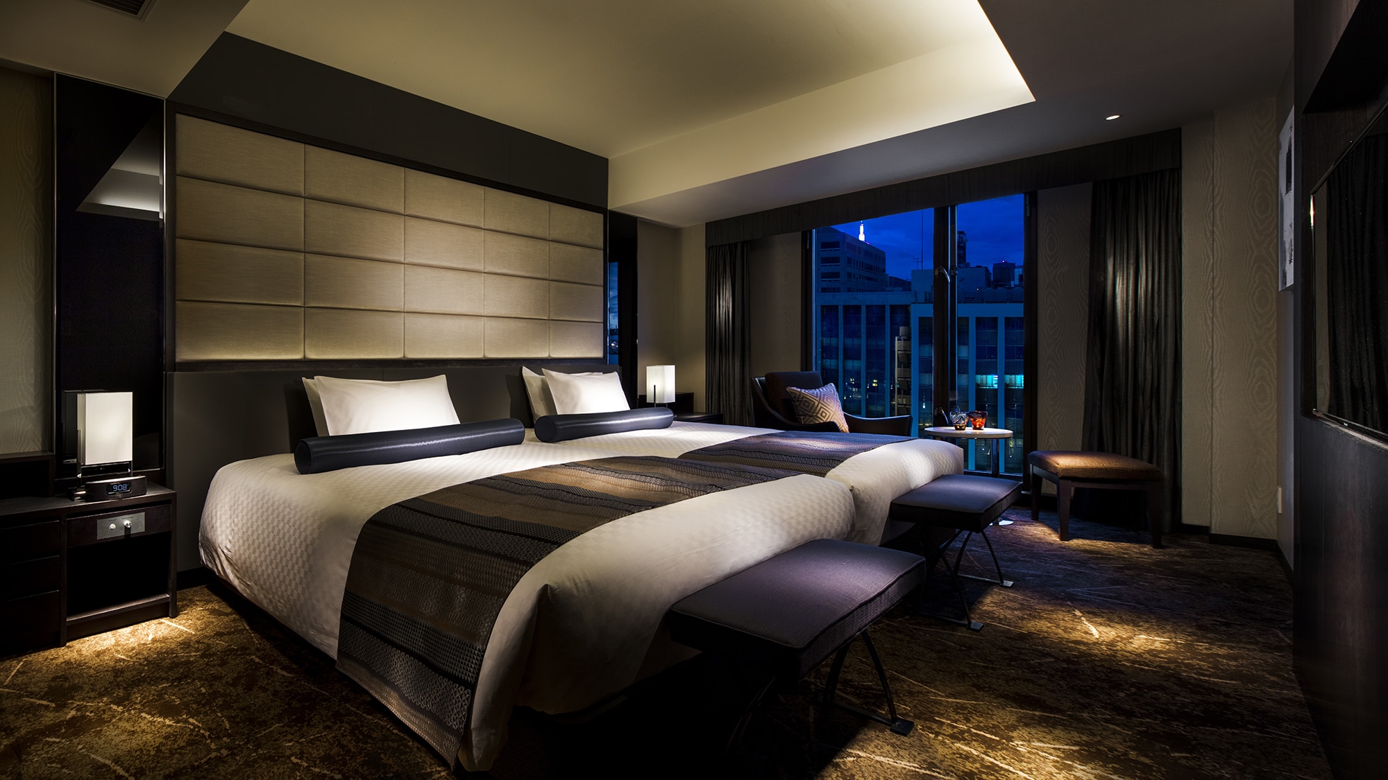 [Premium floor "Bamboo forest wind sound"] Suite room / Twin (75㎡) Bedroom