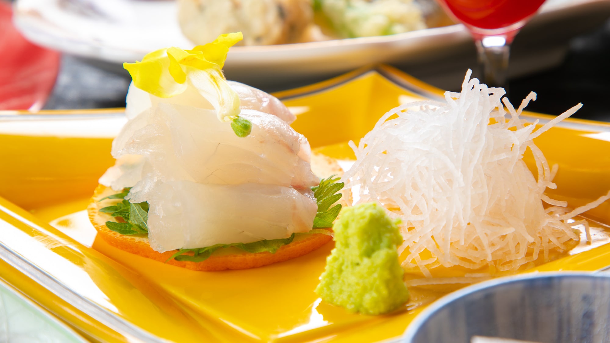 "Creative Kaiseki Cuisine" Sashimi